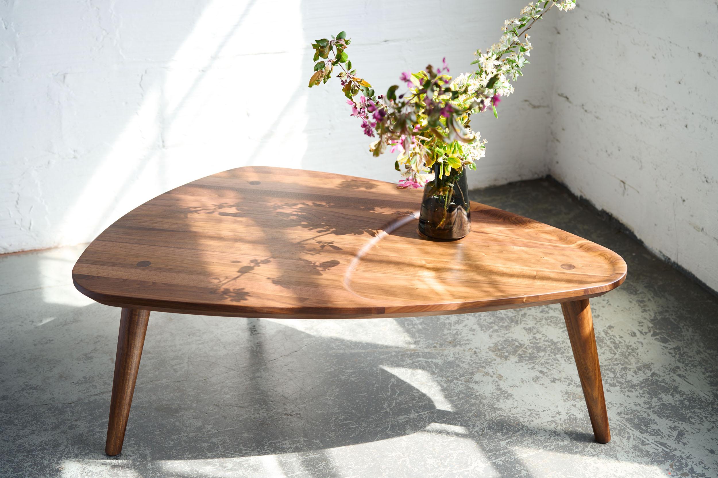 Other Walnut Oxbend Coffee Table by Fernweh Woodworking For Sale