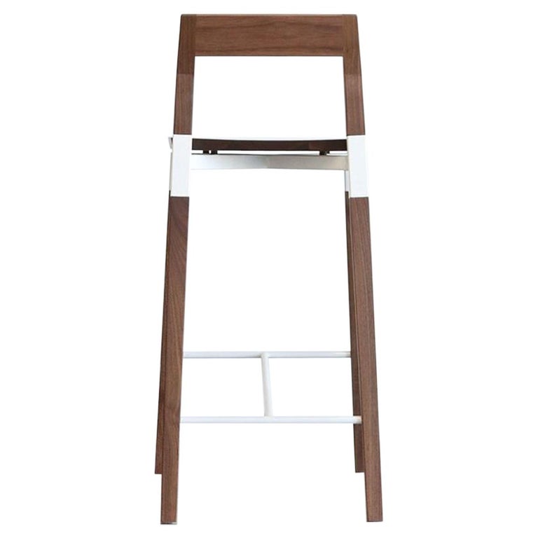 Walnut Parkdale Stool Counter By Hollis, Kyoto Bar Stool White Gold