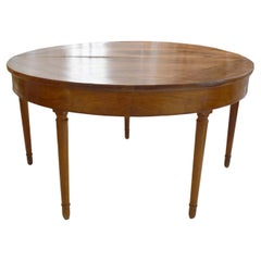 Walnut, Parquetry Dining or Demilune Table, 19th Century, French