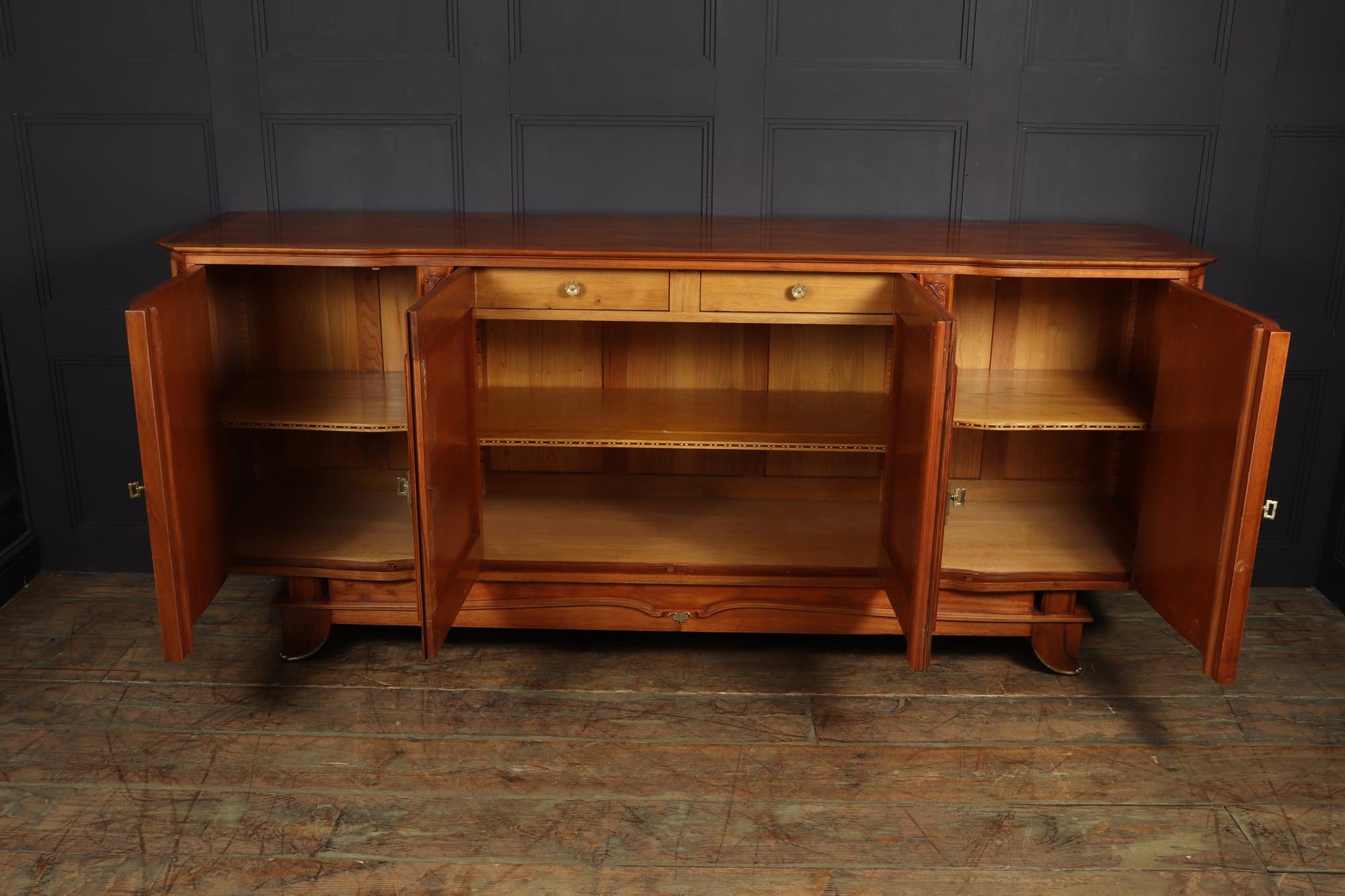 Walnut Parquetry Sideboard by Jules Leleu, c1950 4