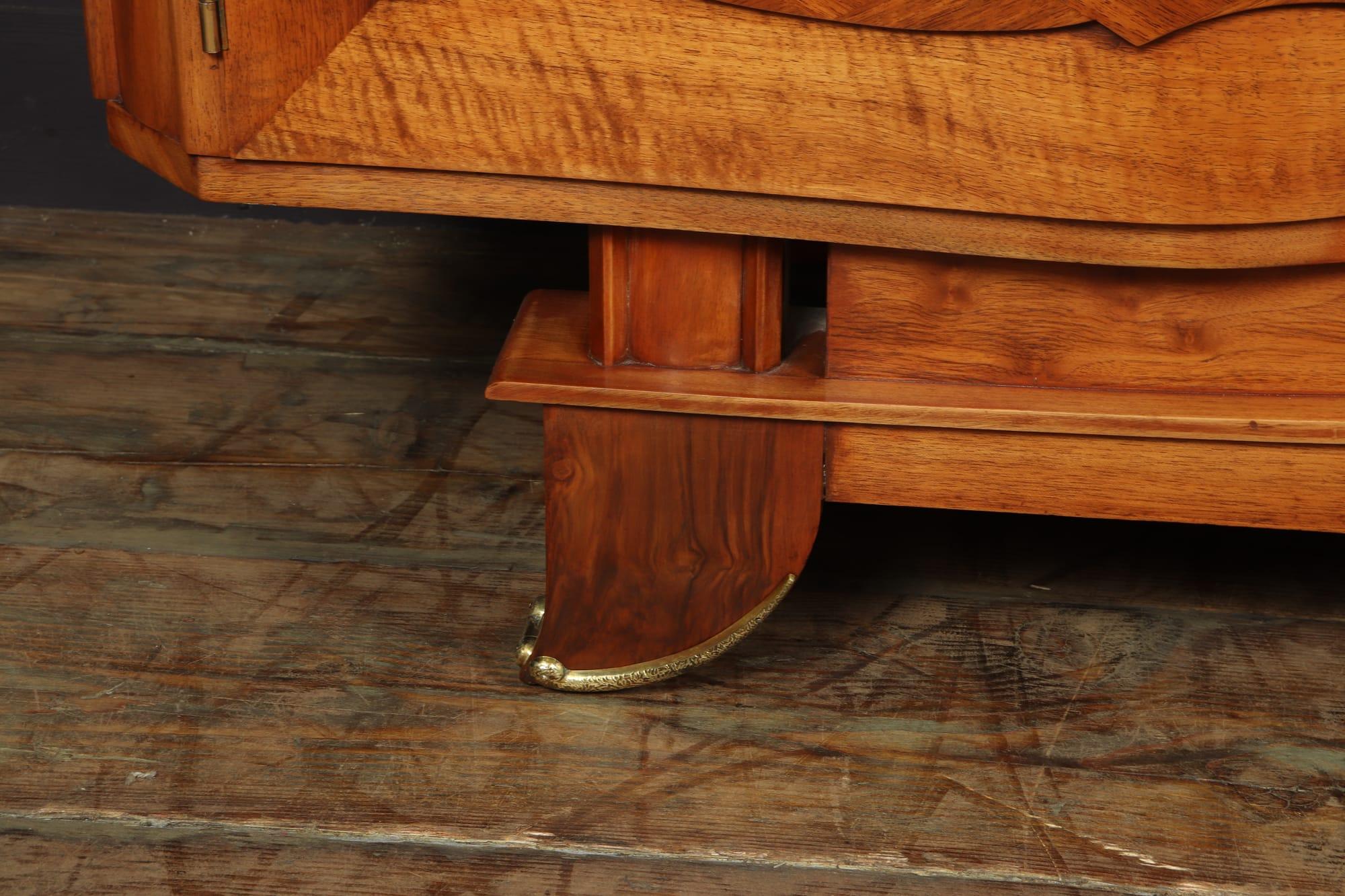 Walnut Parquetry Sideboard by Jules Leleu, c1950 2