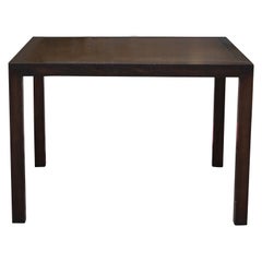 Walnut Parsons Style Brown Game Table Attributed to Baker Furniture