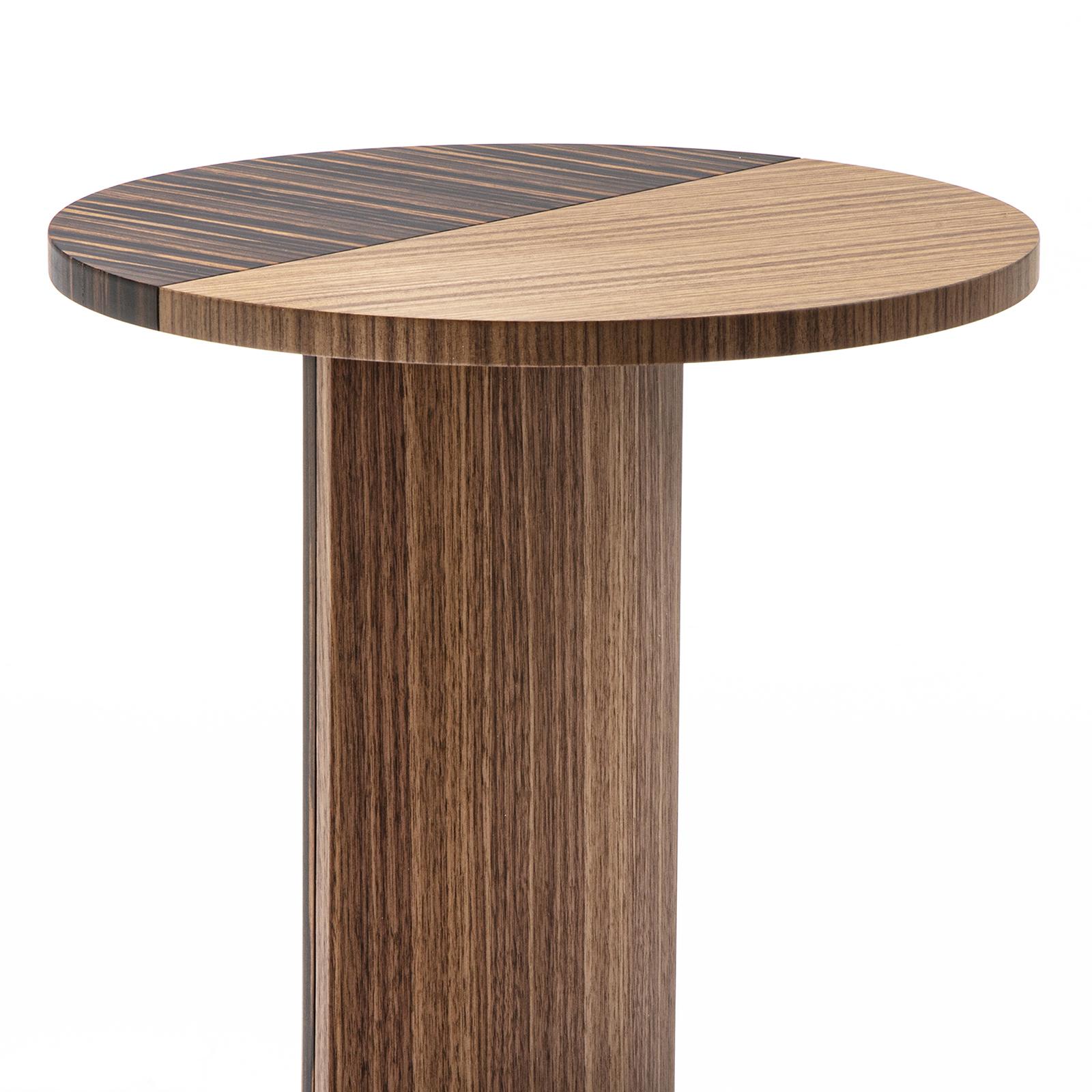 Hand-Crafted Walnut Patch Medium Side Table For Sale