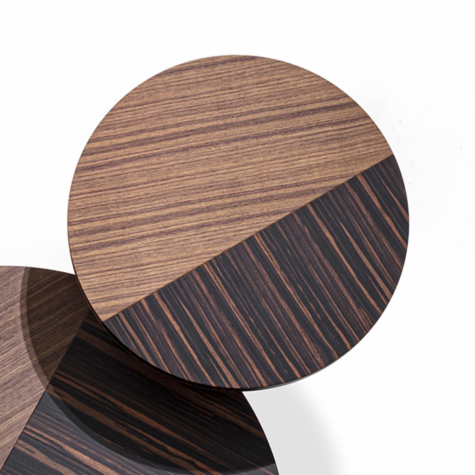 Marble Walnut Patch Medium Side Table For Sale