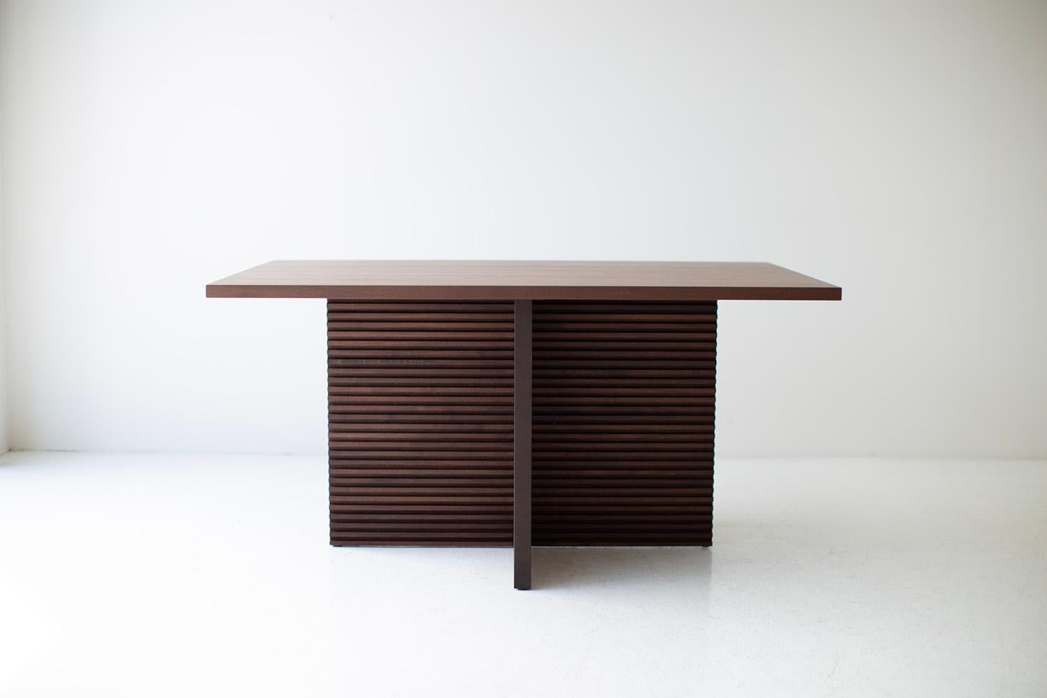 Modern Bertu Dining Table, Pedestal Dining Table, Walnut Dining Table, Cicely For Sale