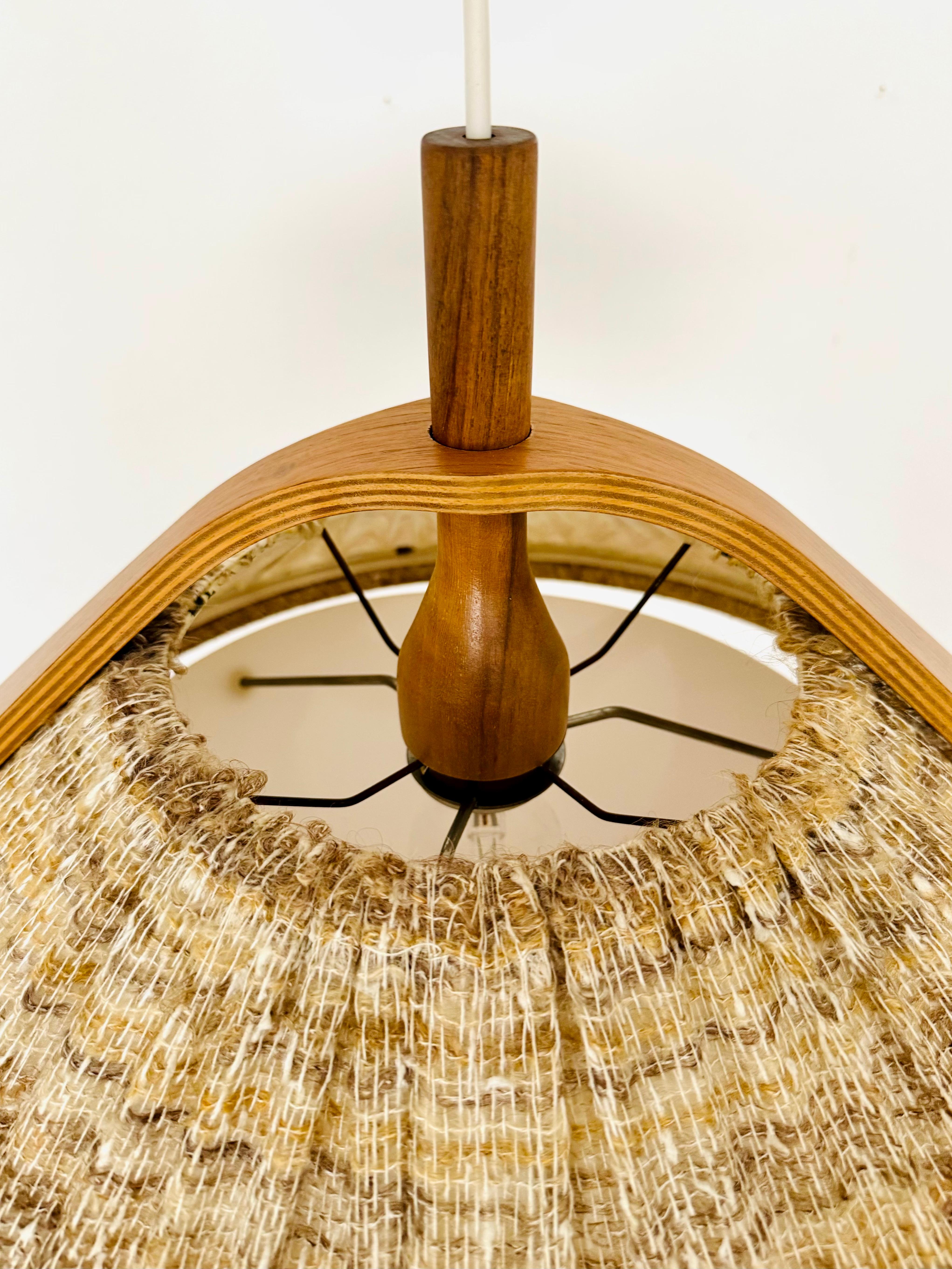 Walnut Pendant Lamp by Temde For Sale 3