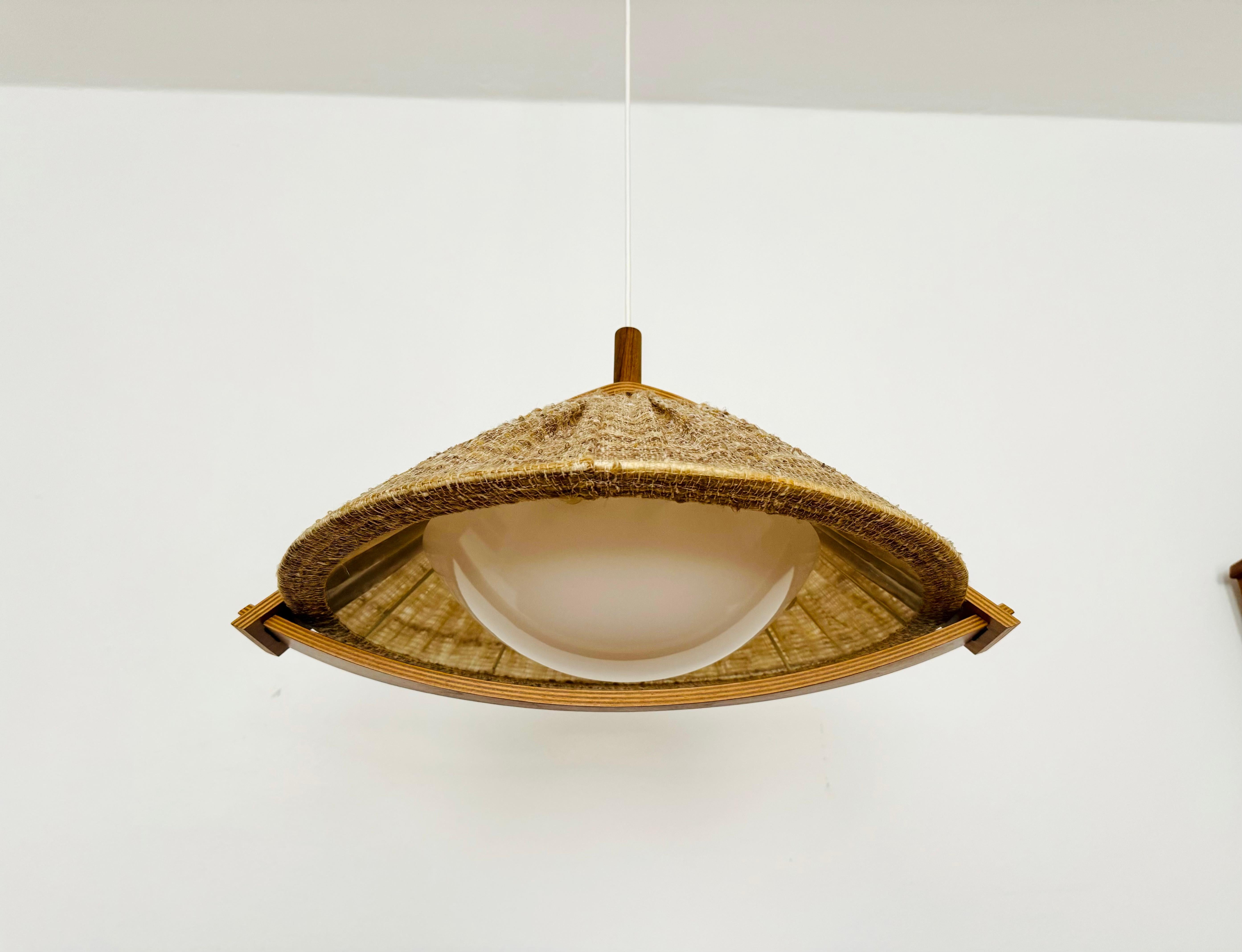 Plastic Walnut Pendant Lamp by Temde For Sale