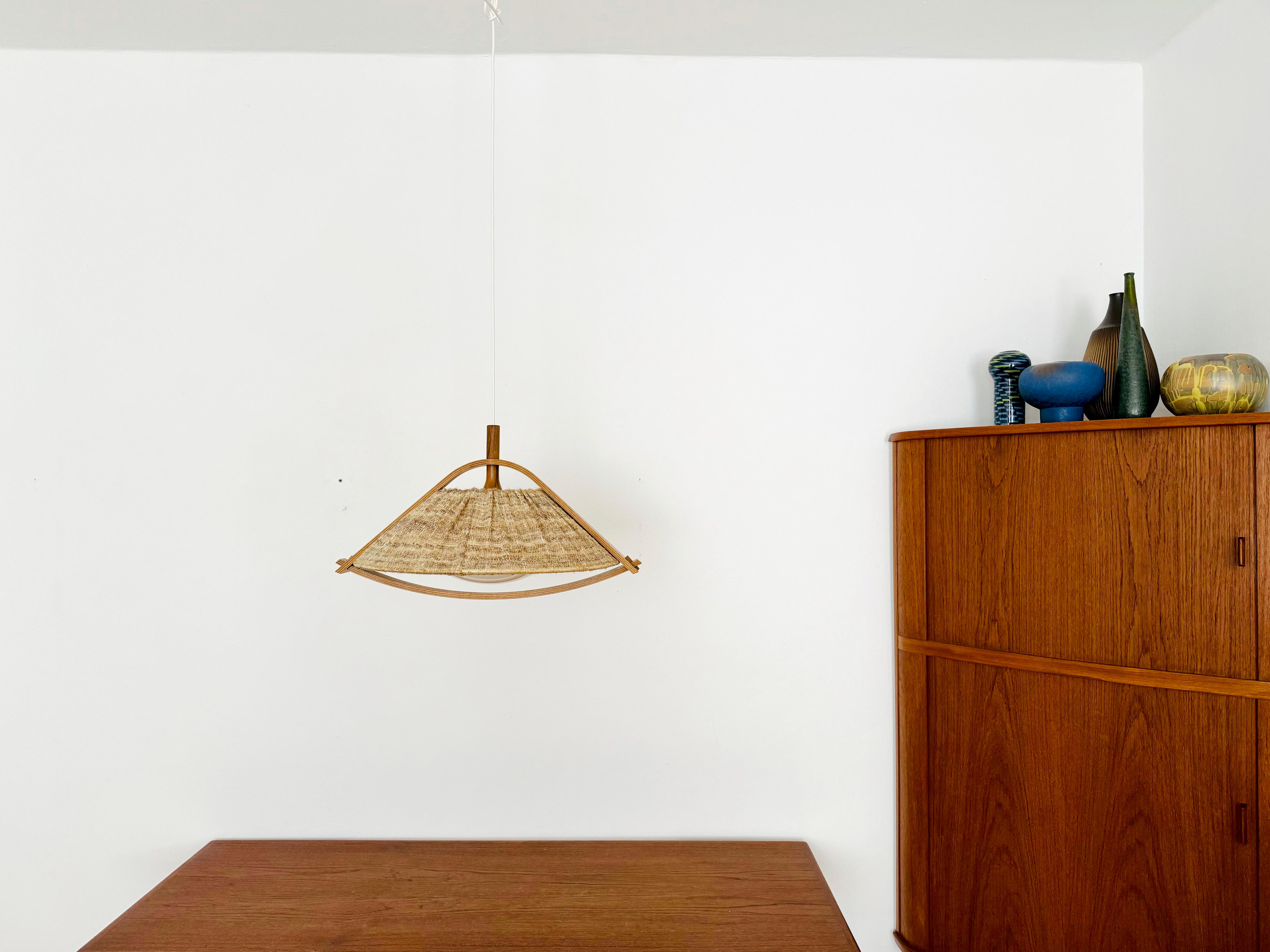 Walnut Pendant Lamp by Temde For Sale 1