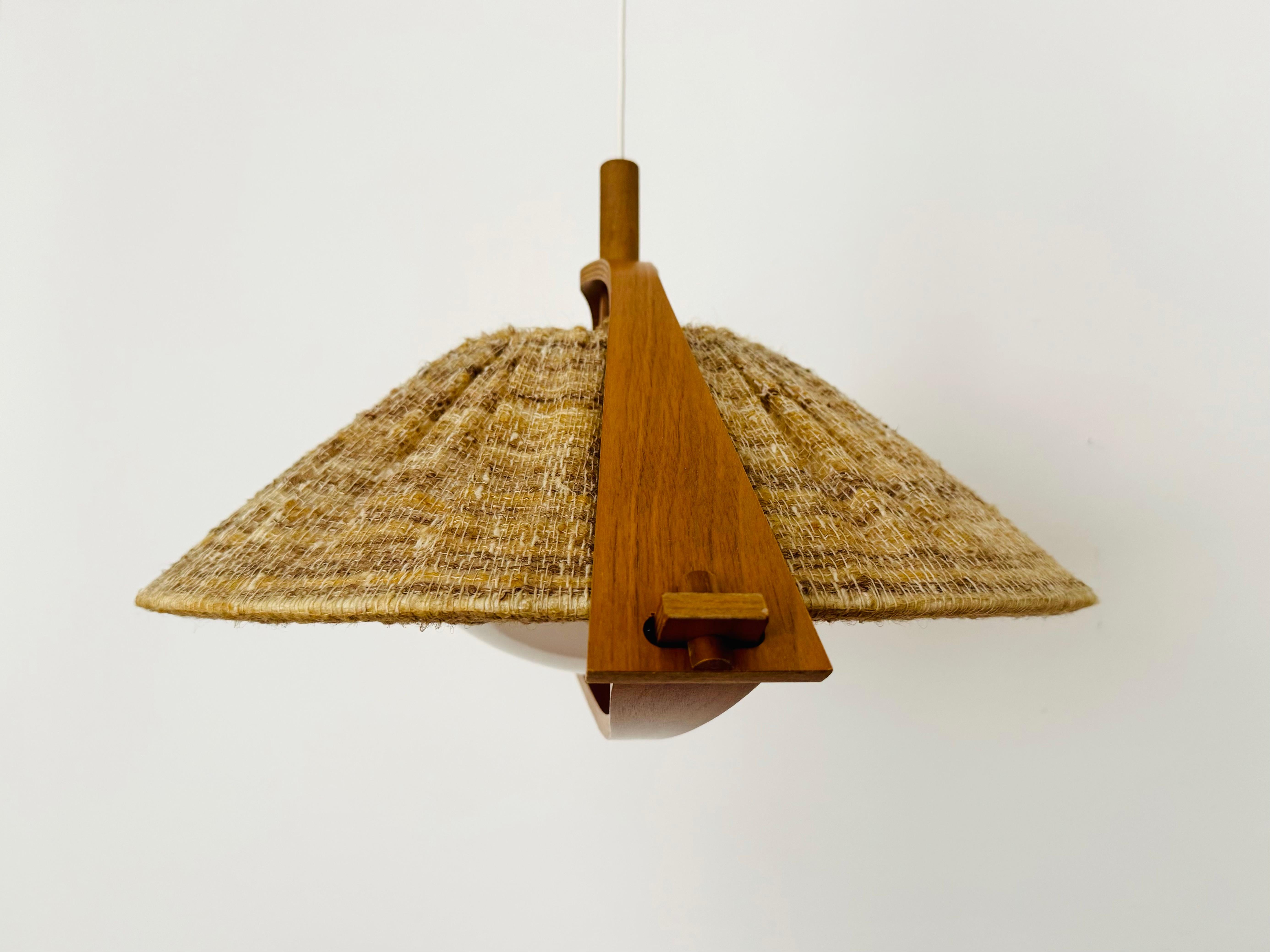 Walnut Pendant Lamp by Temde For Sale 2