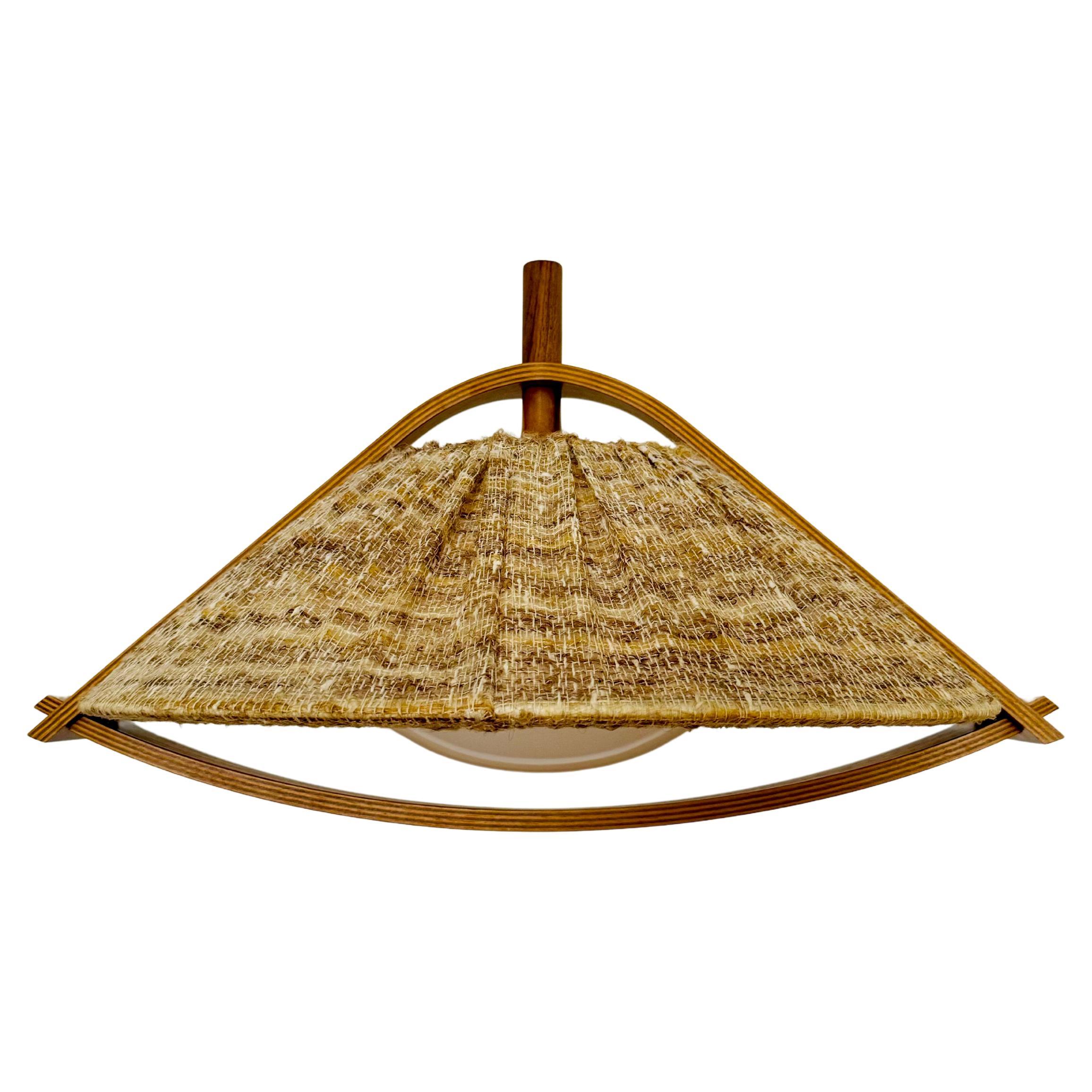 Walnut Pendant Lamp by Temde For Sale