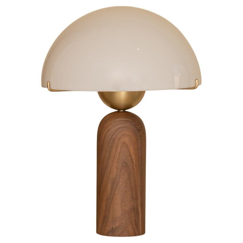 Walnut Peono Table Lamp by Simone & Marcel For Sale