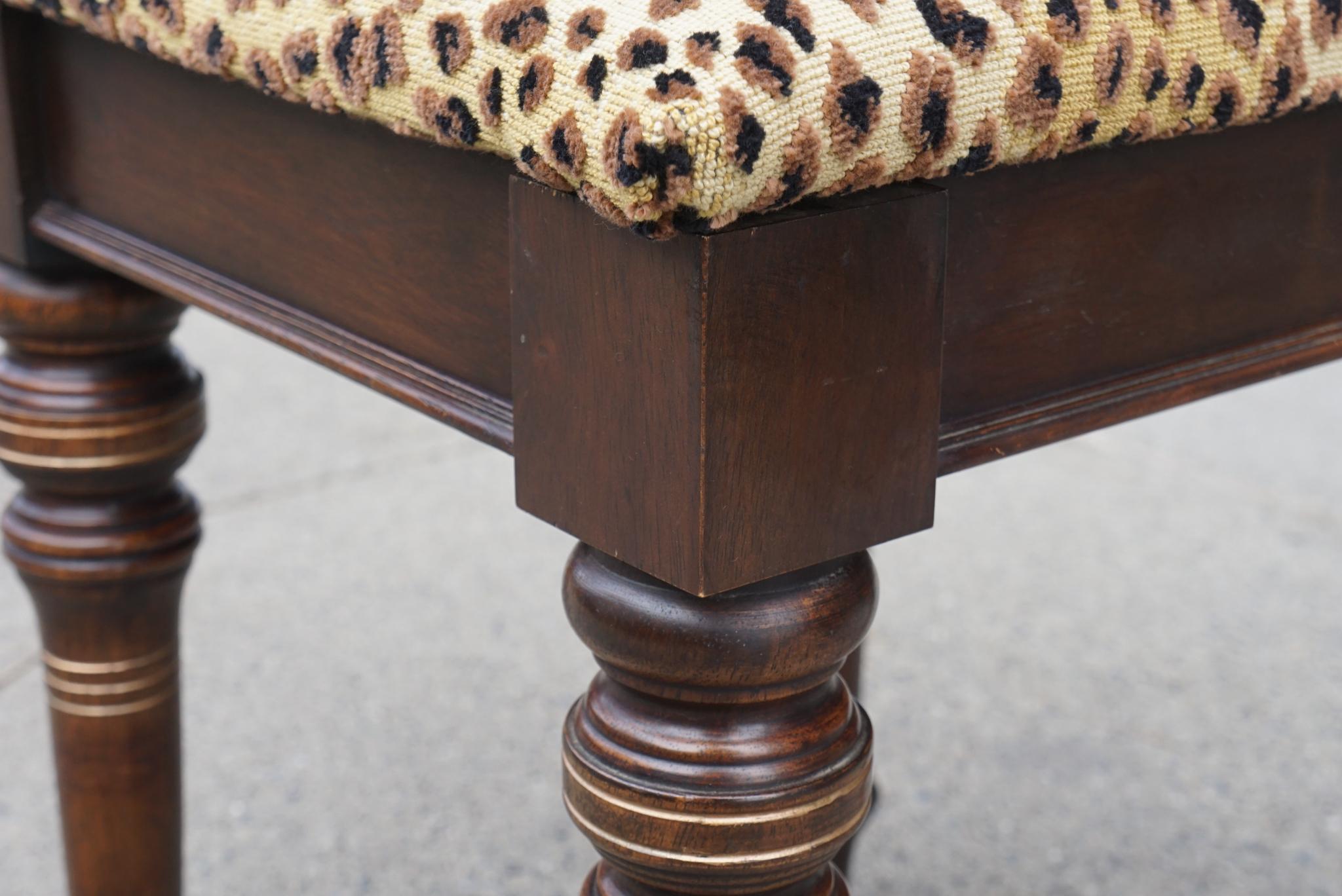 Walnut Period Aesthetics Movement Foot Stool In Good Condition For Sale In Hudson, NY