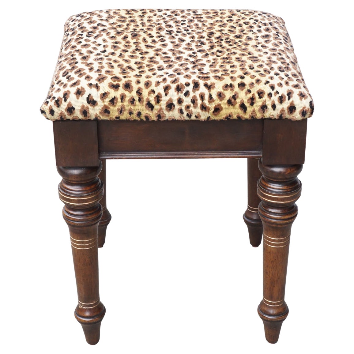Walnut Period Aesthetics Movement Foot Stool For Sale