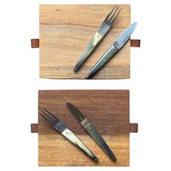 Walnut Picnic Boards by Carl Auböck II, 1950s