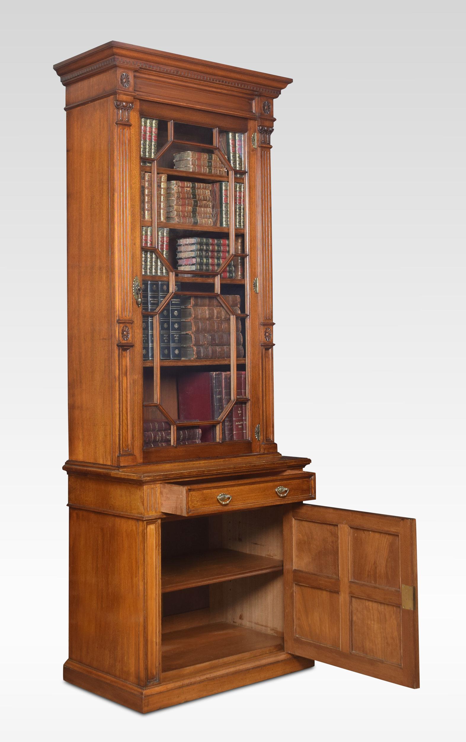 19th Century Walnut Pier Bookcase