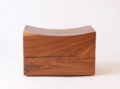 Walnut Pillow Benches on Casters by Chris Lehrecke