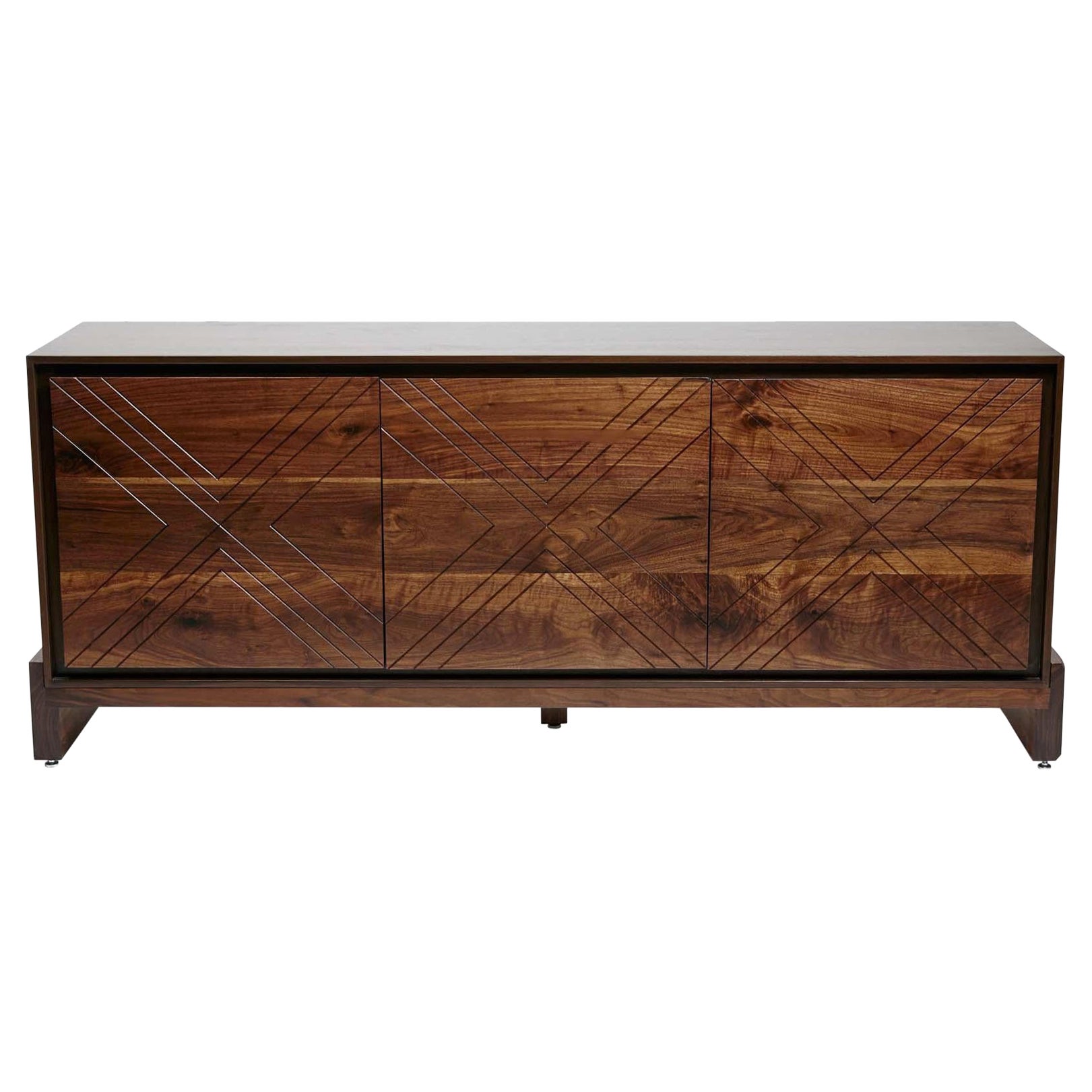 Walnut Platform Cabinet by Lawson-Fenning For Sale