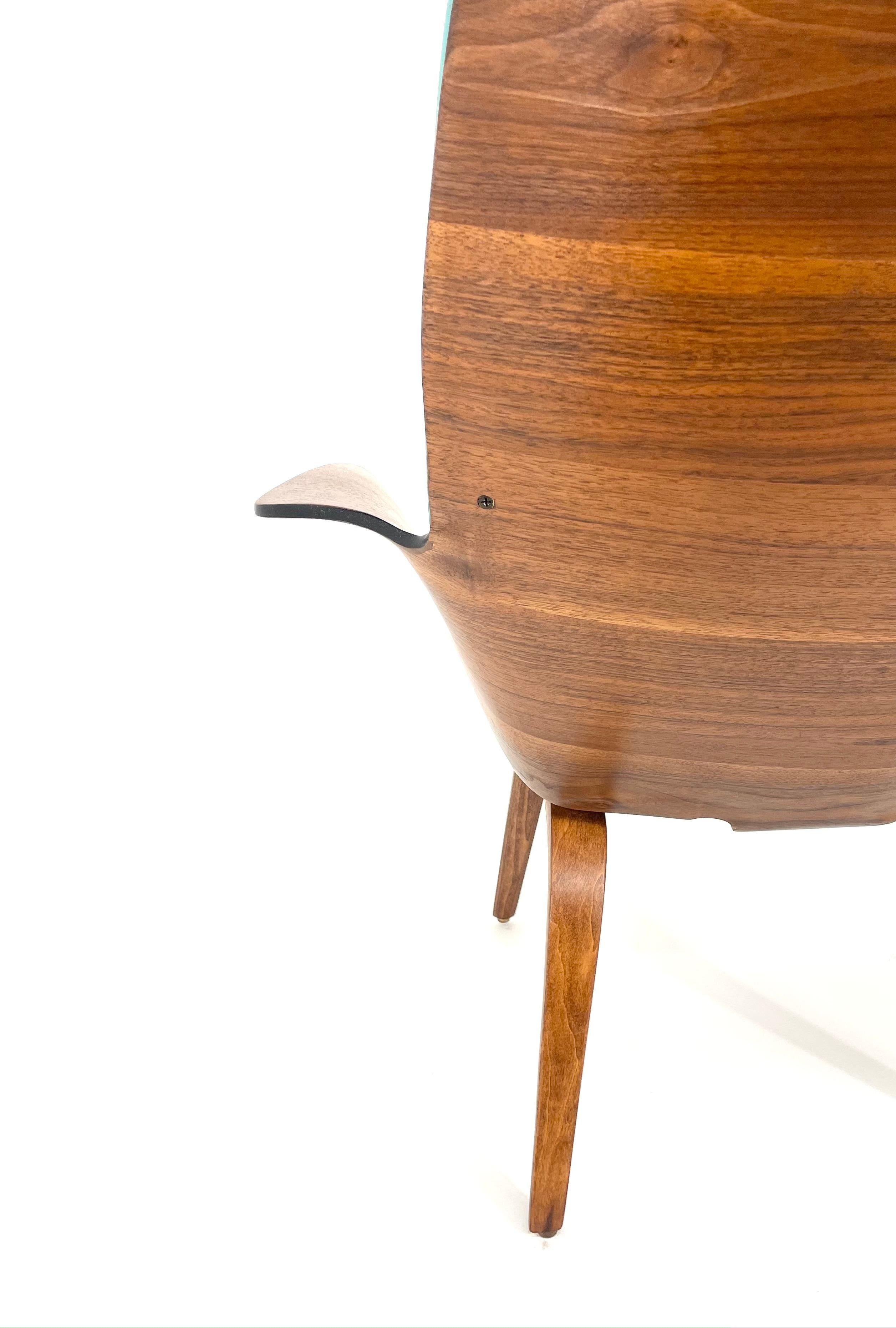 'Mrs' Lounge Chair by George Mulhauser for Plycraft in Walnut Plywood  4