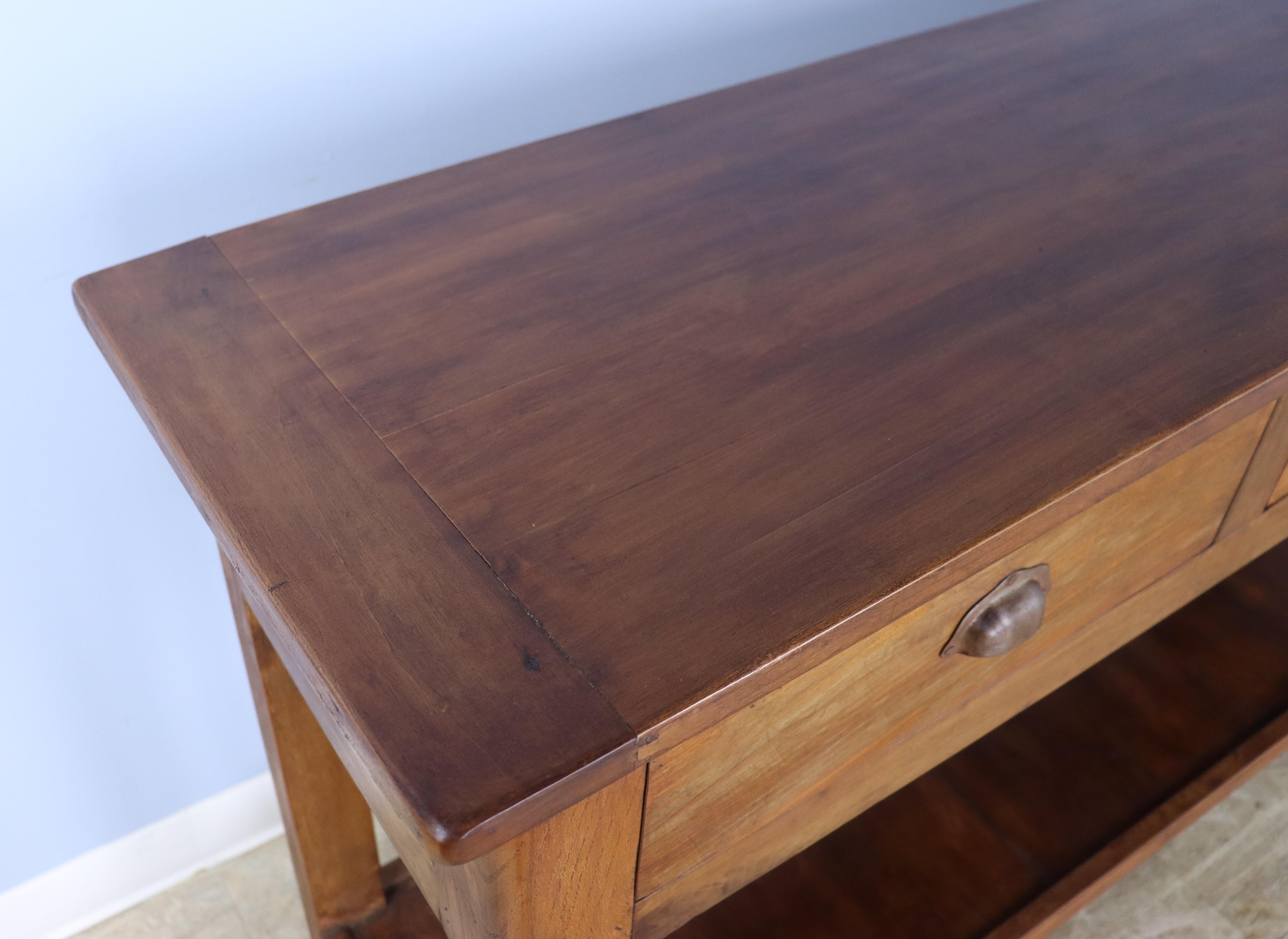 Walnut Potboard Base Server with Turned Legs -B For Sale 2