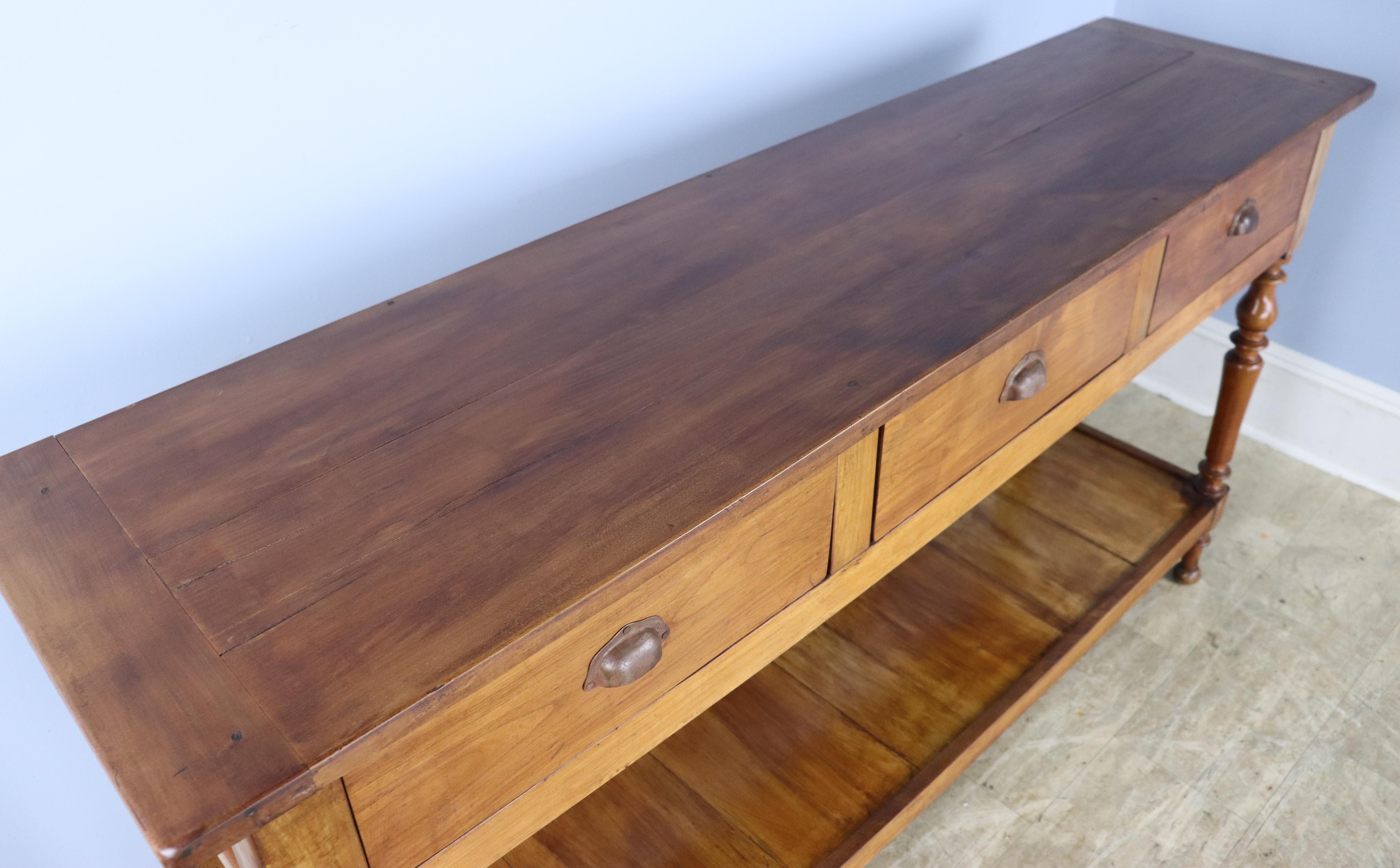 Walnut Potboard Server with Turned Legs-A 1