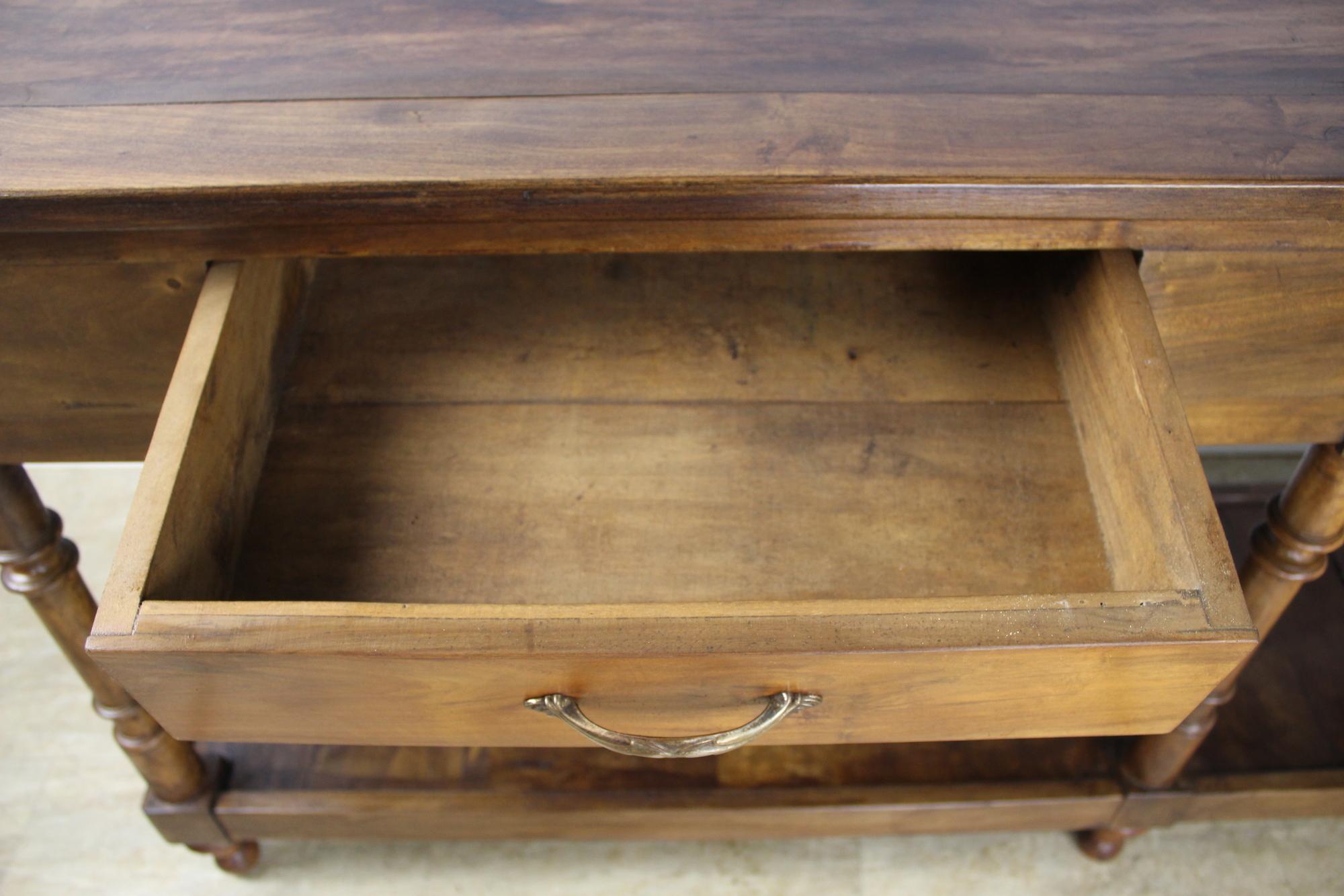 Walnut Potboard Server with Turned Legs 5