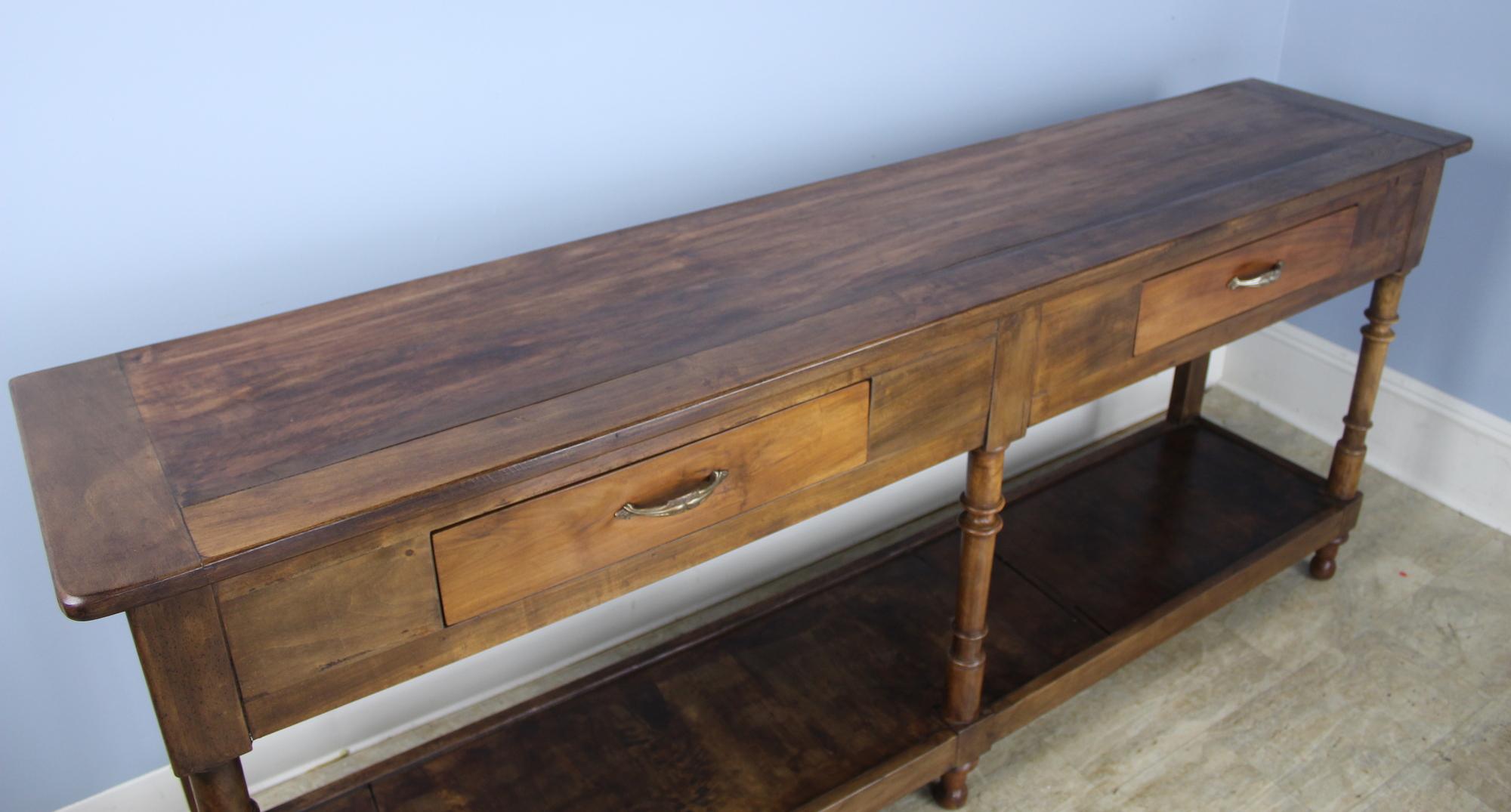 Walnut Potboard Server with Turned Legs 1