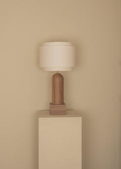 Lampada da tavolo doppia in noce Pura Kelo di Simone & Marcel