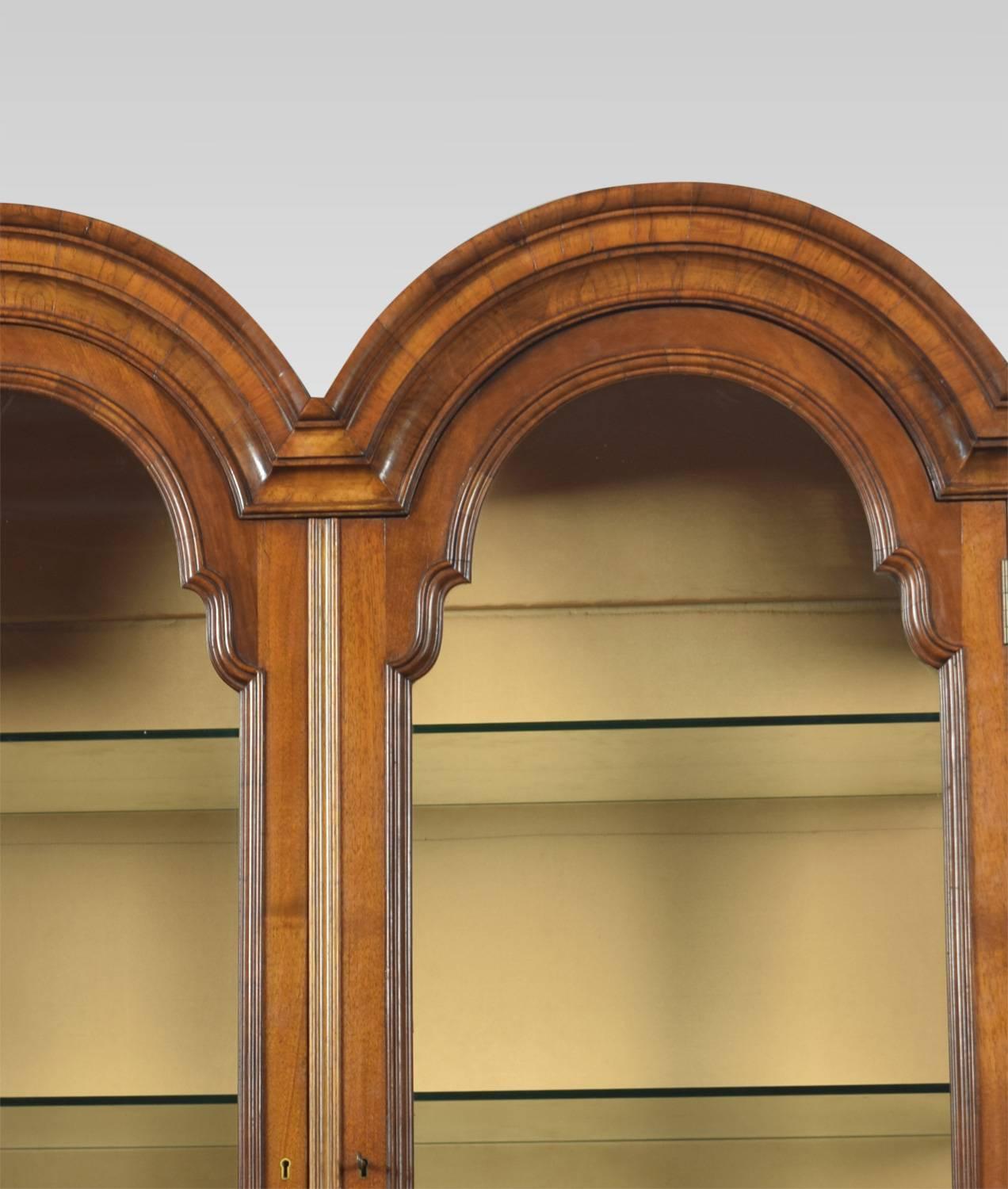 Great Britain (UK) Walnut Queen Ann Style Display Cabinet