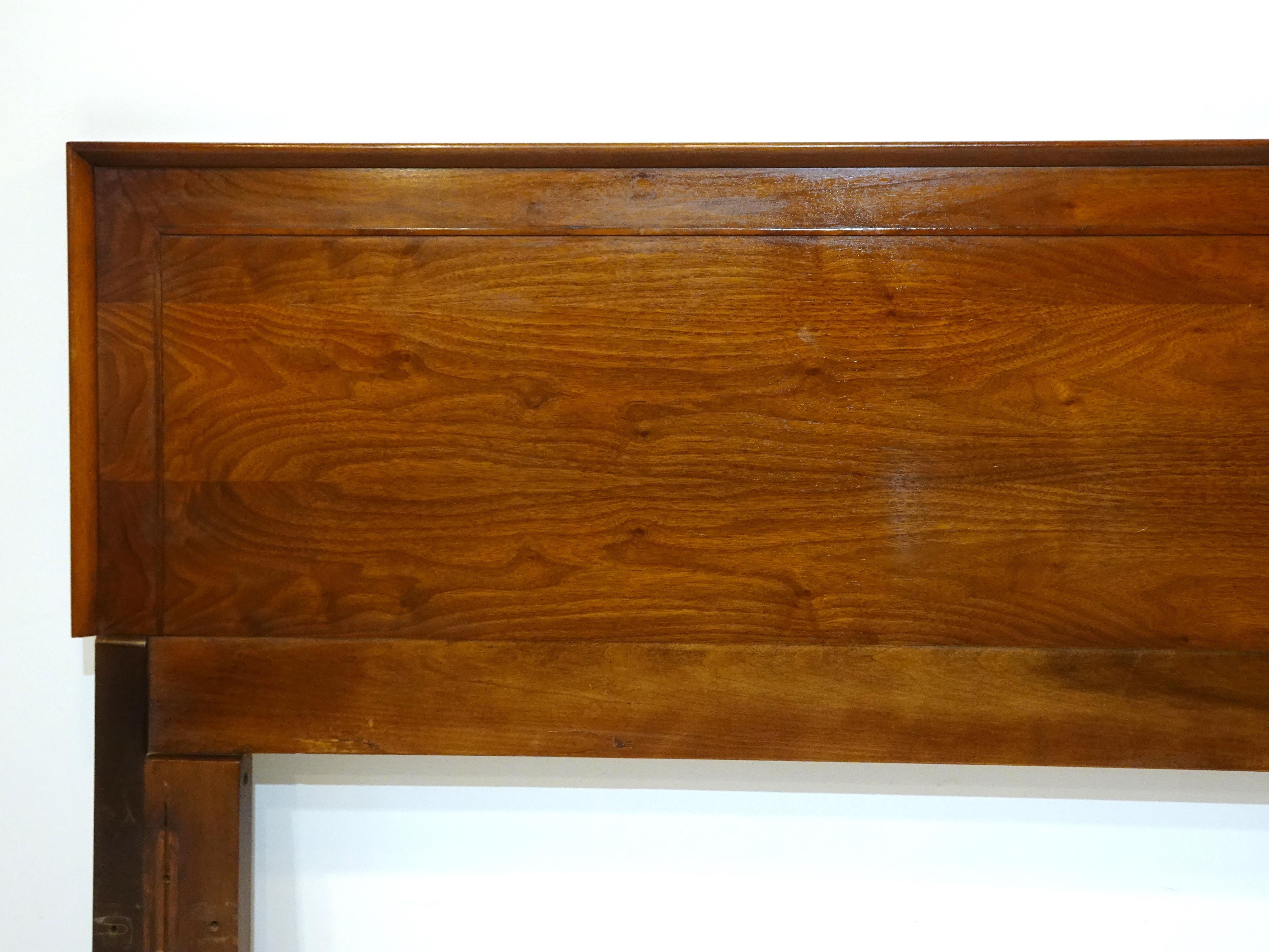 Mid-Century Modern Walnut Queen Sized Headboard by American of Martinsville For Sale