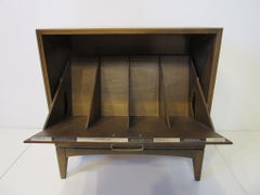 Walnut Record Cabinet by Lane Altavista / Pull Down Door Style '2'