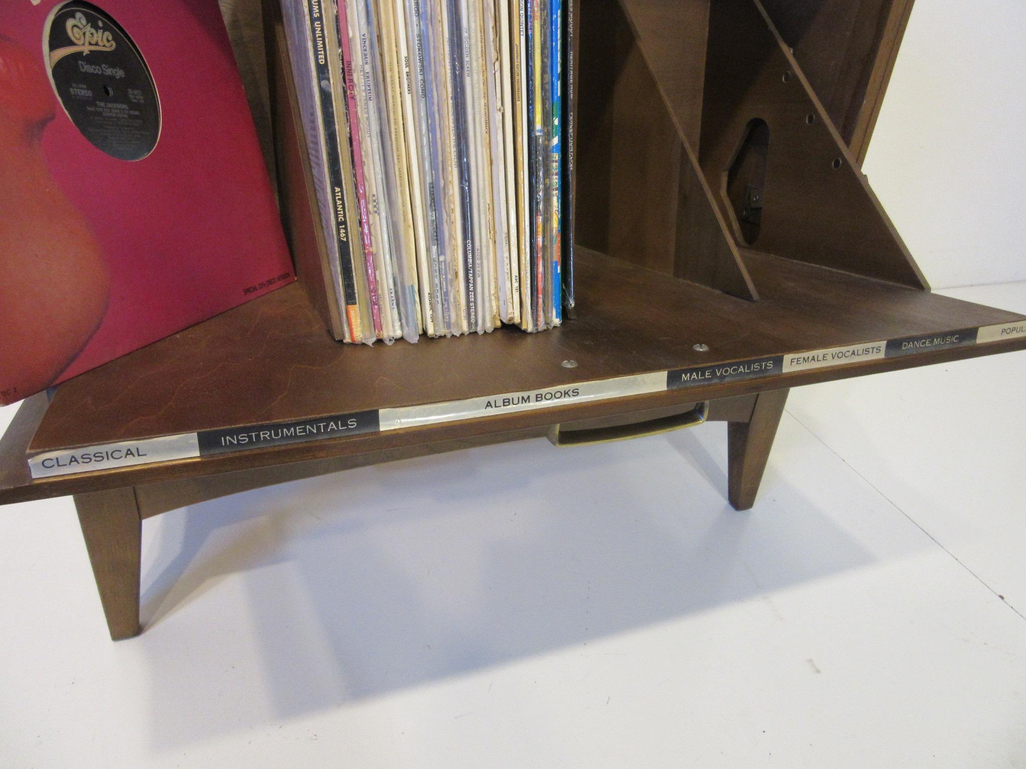 American Walnut Record Cabinet by Lane Altavista / Pull Down Door Style '2'