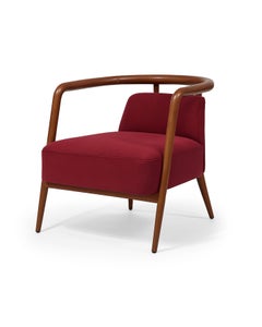 Noyer, rouge Fauteuil Essex moderne