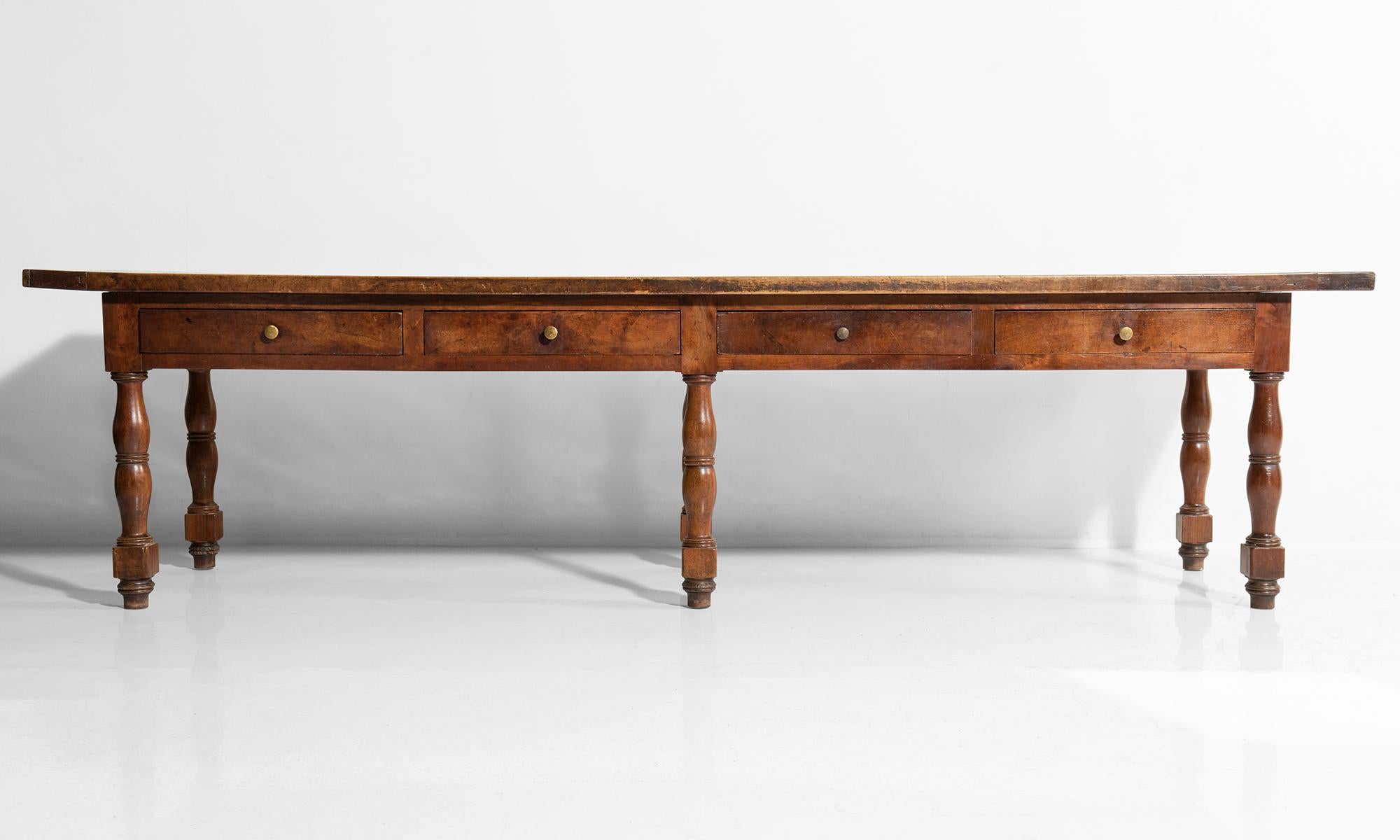 French Walnut Refectory Table