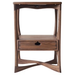 Walnut Roke Side Table, Modern End Table / Nightstand with one Drawer by Arid