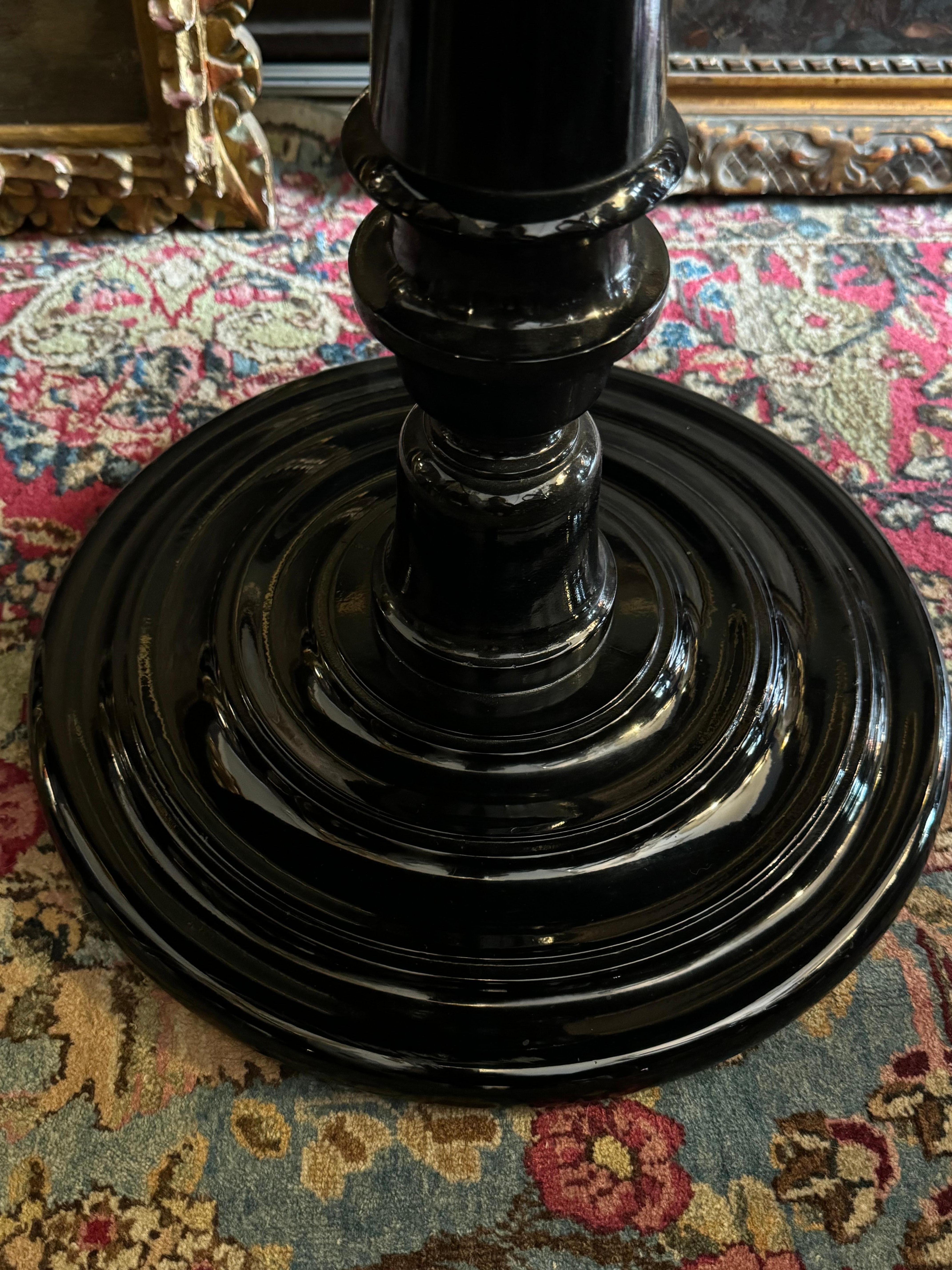 Walnut Root And Ebonized Wood Art Deco Style Side Table For Sale 2