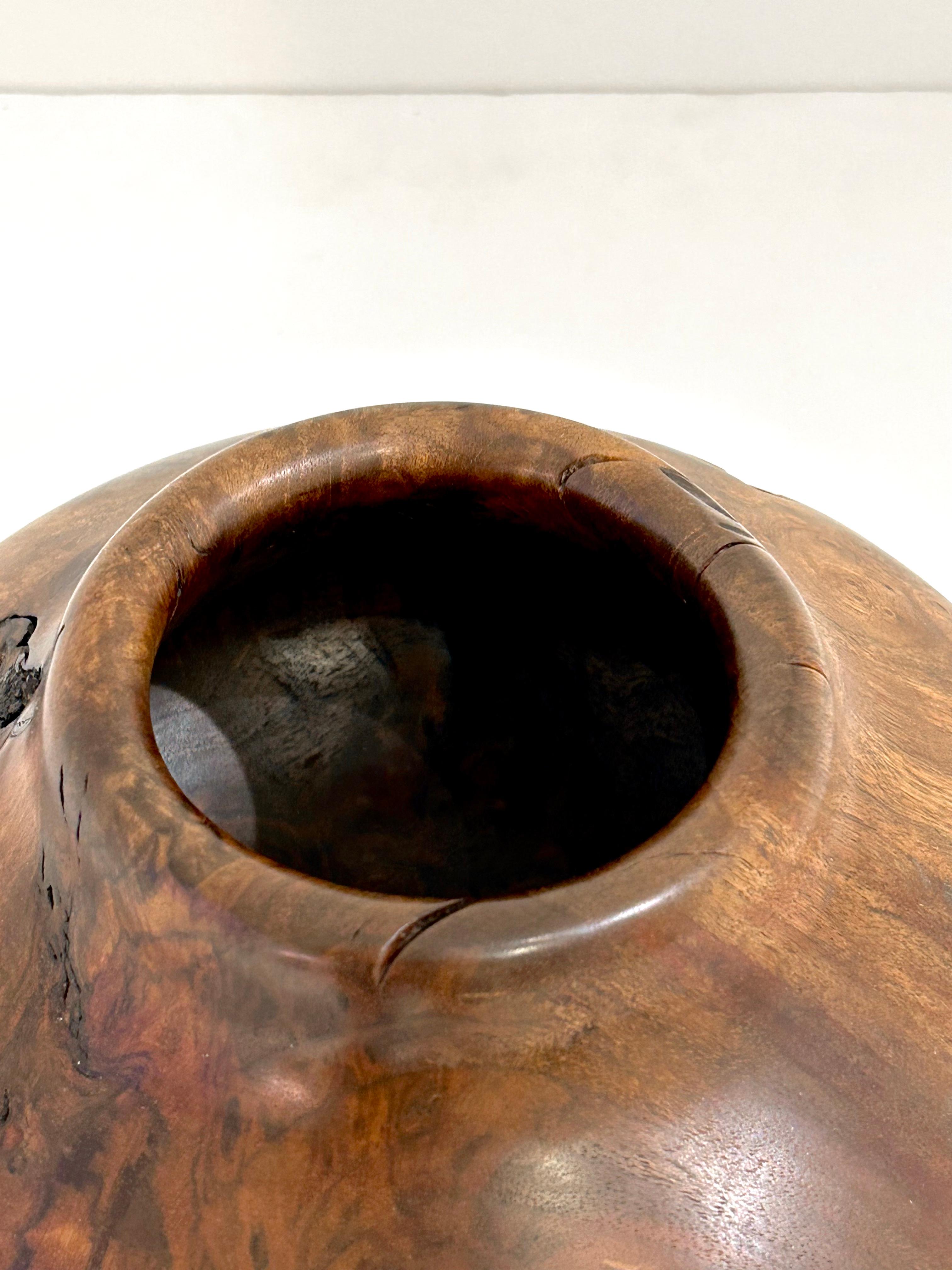 Walnut Root Burl Vase by Mel Lindquist For Sale 6