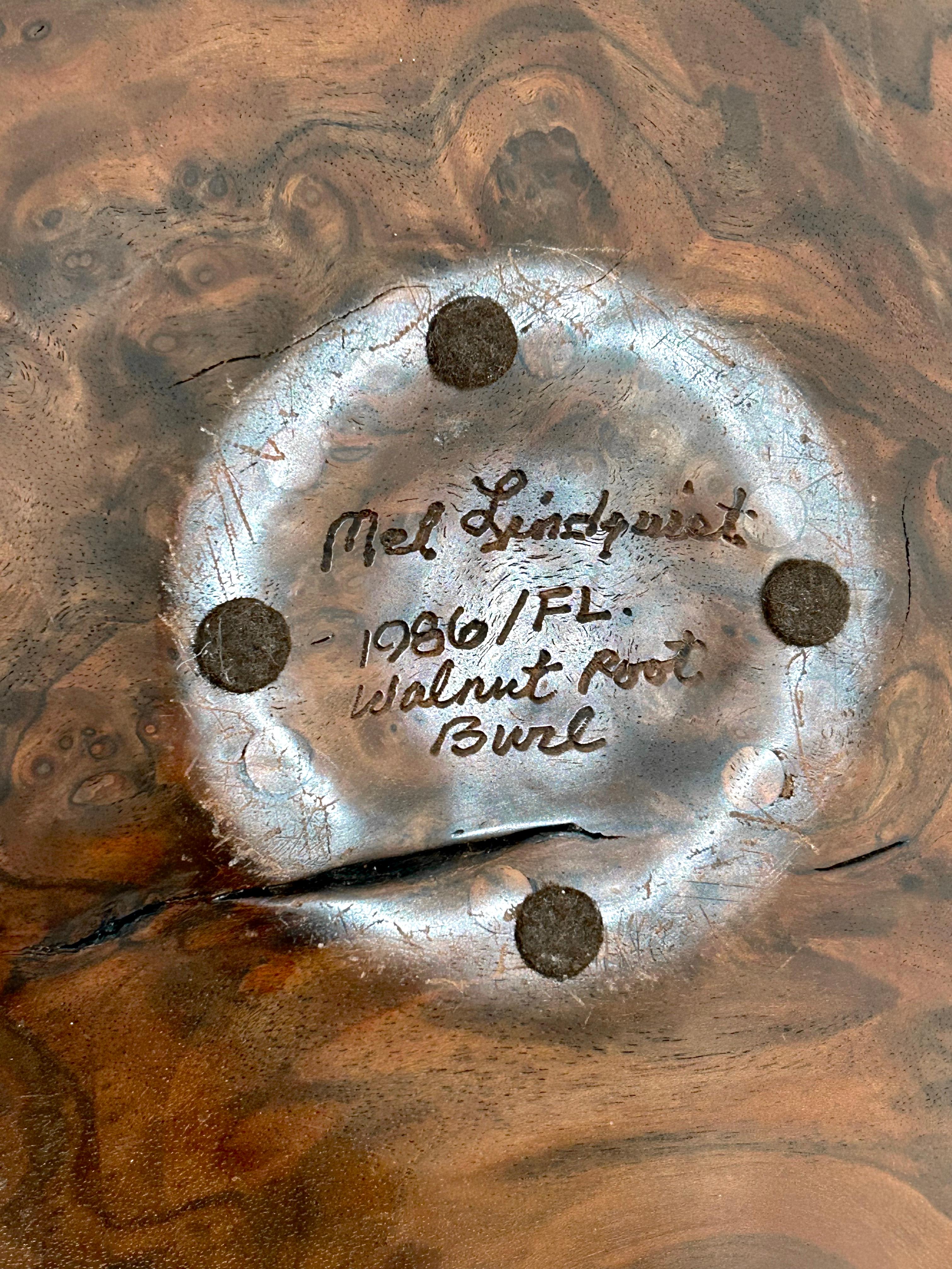 Walnut Root Burl Vase by Mel Lindquist For Sale 7