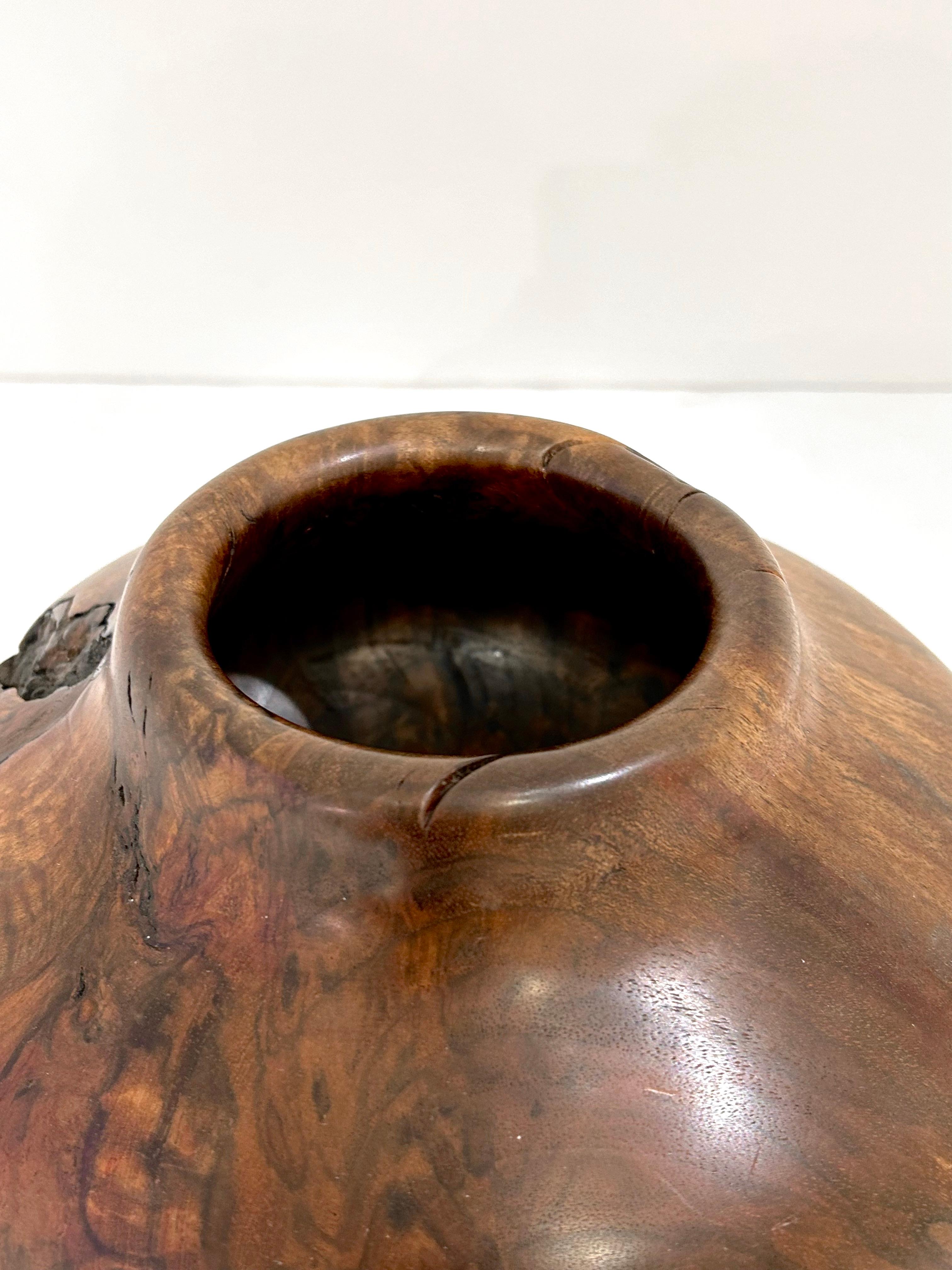 Walnut Root Burl Vase by Mel Lindquist For Sale 2