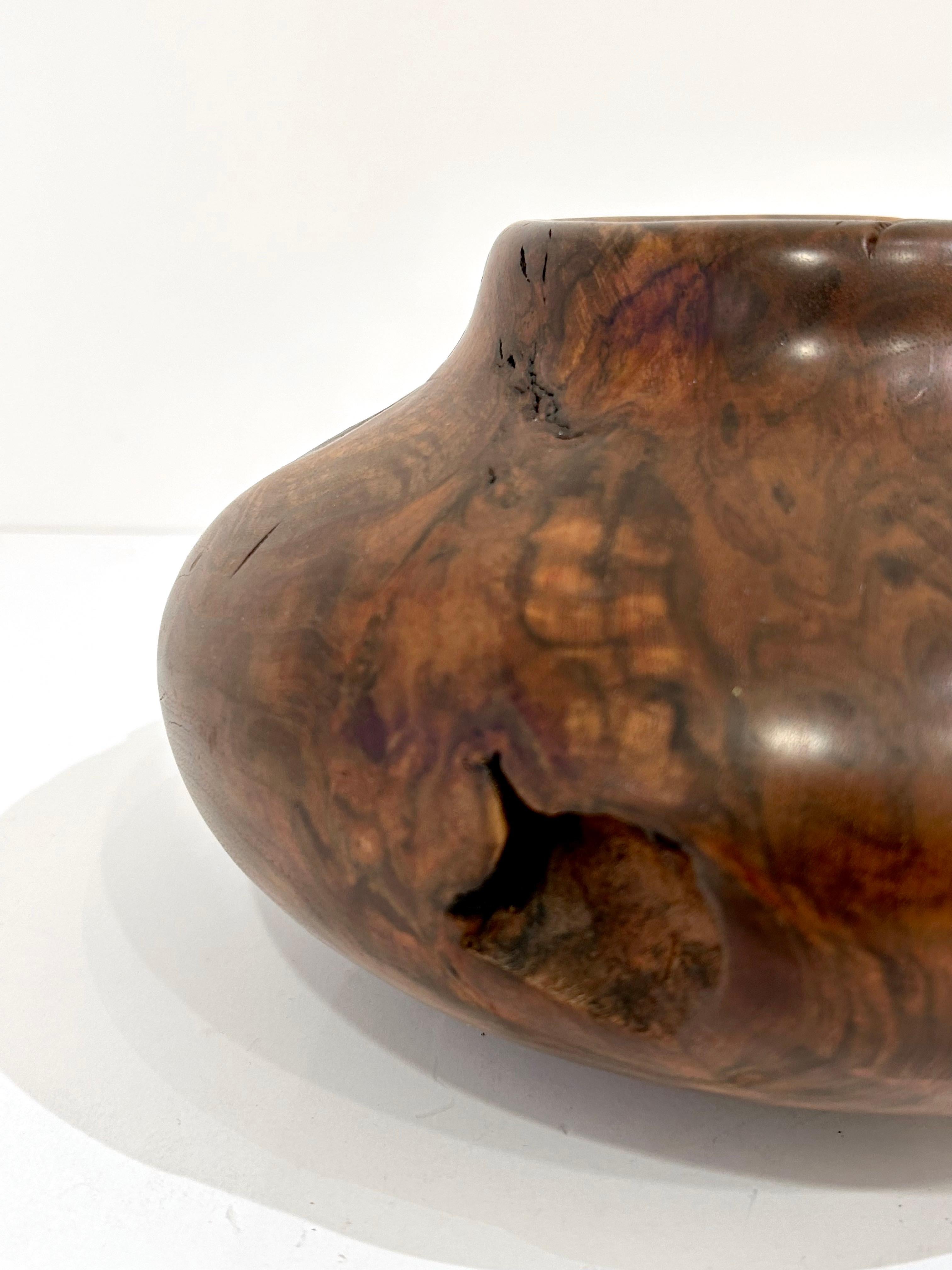 Walnut Root Burl Vase by Mel Lindquist For Sale 3