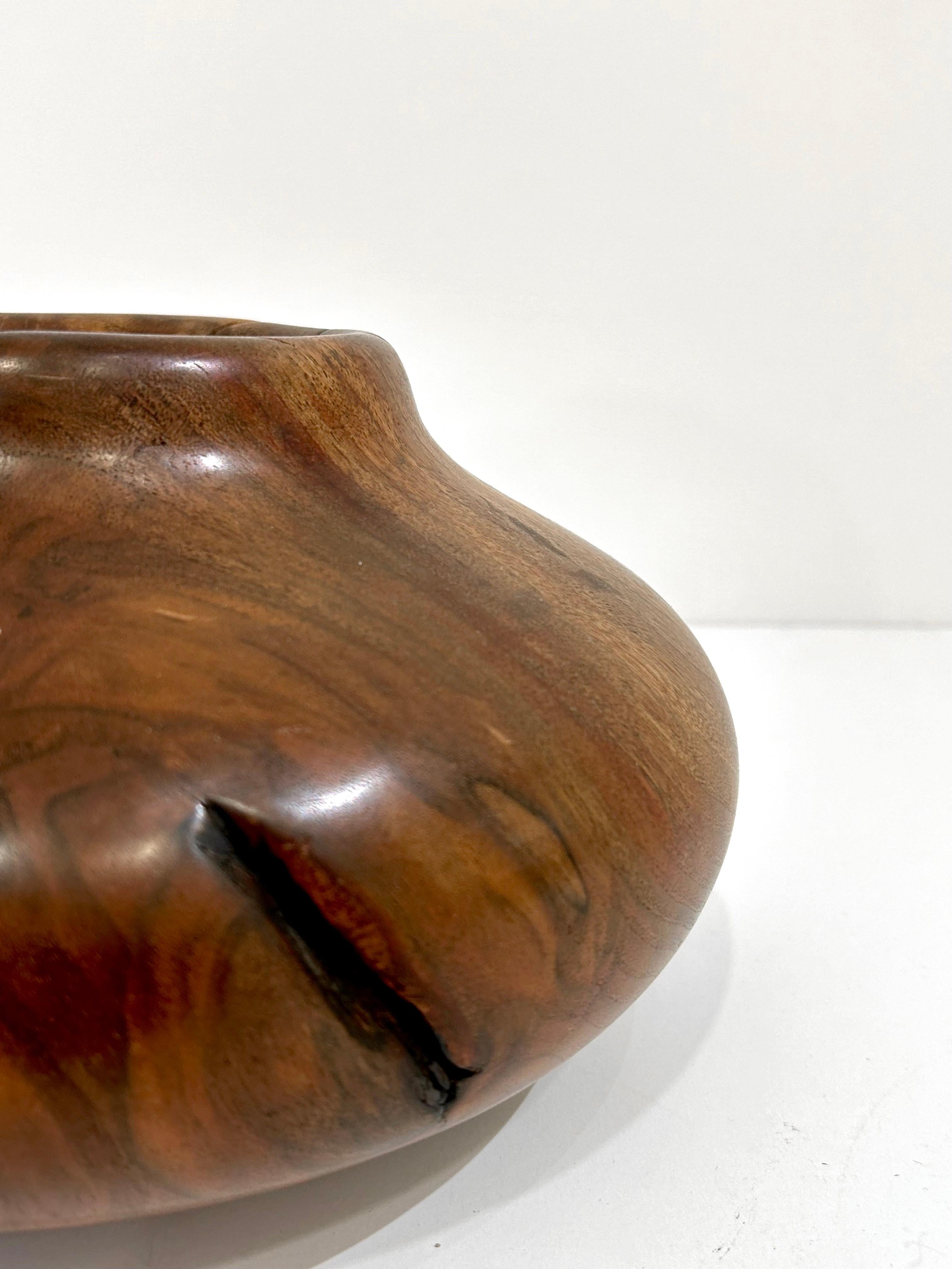 Walnut Root Burl Vase by Mel Lindquist For Sale 4