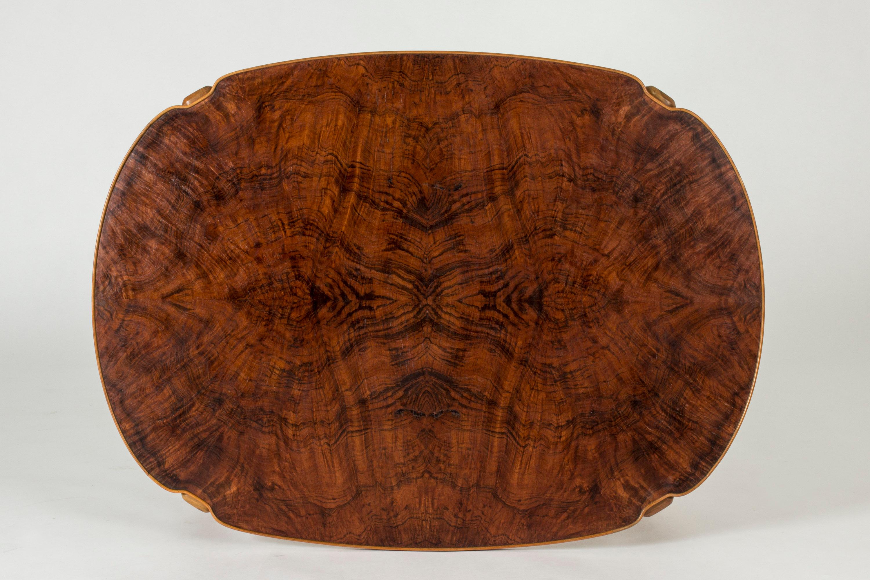 Swedish Walnut Root Coffee Table by Axel Larsson For Sale