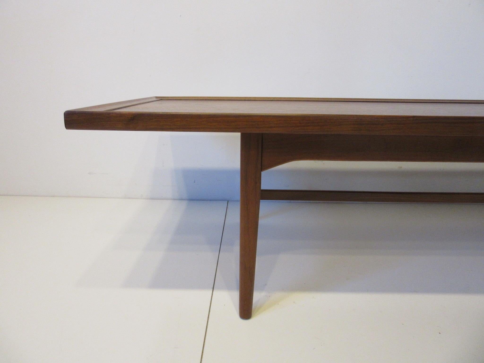 Walnut Rosewood Coffee Table by Kipp Stewart for Drexel Declaration In Good Condition In Cincinnati, OH