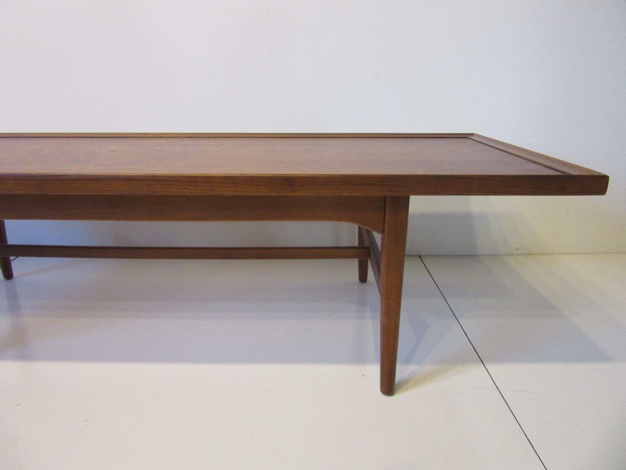 20th Century Walnut Rosewood Coffee Table by Kipp Stewart for Drexel Declaration