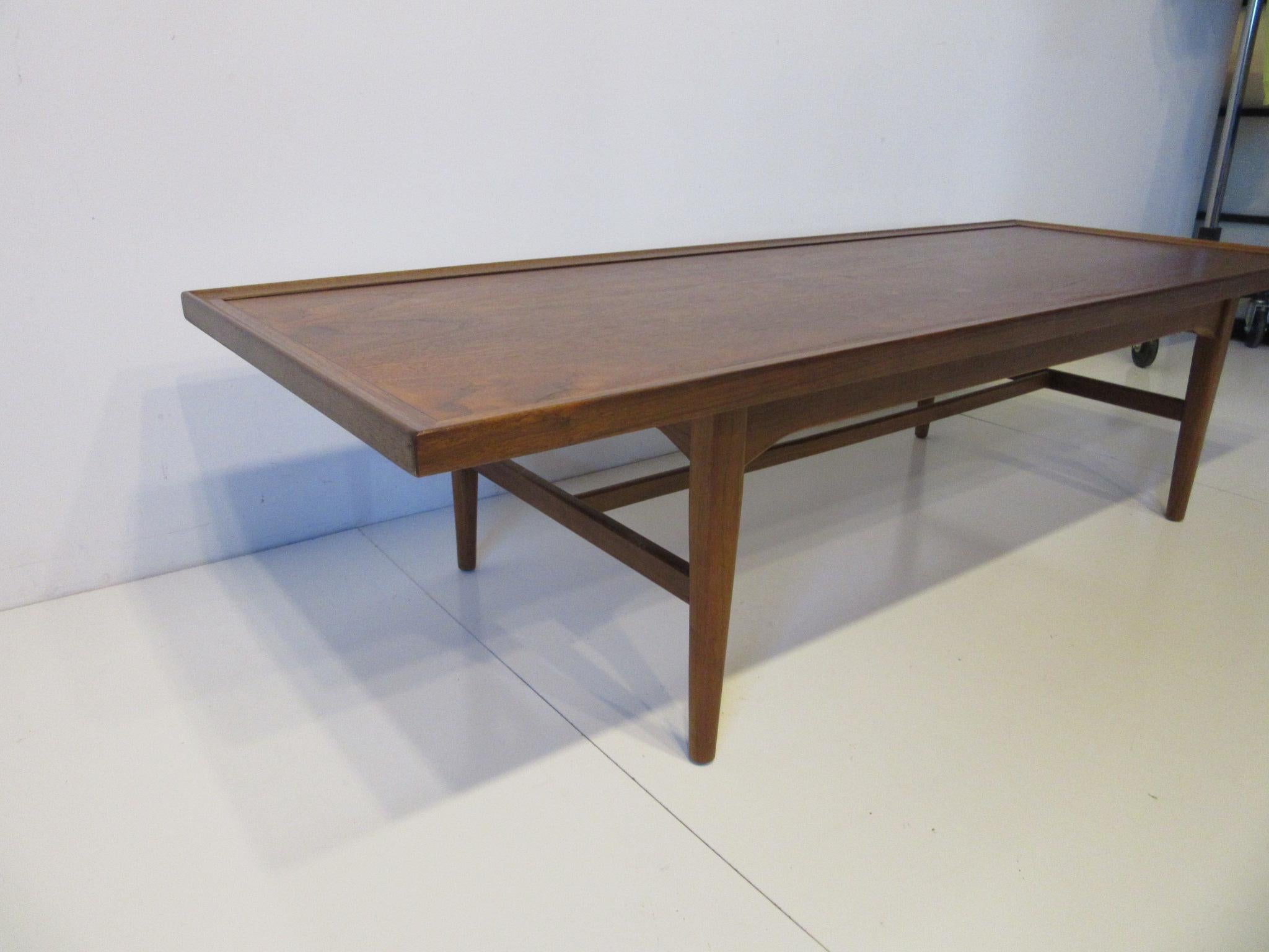 Walnut Rosewood Coffee Table by Kipp Stewart for Drexel Declaration 1