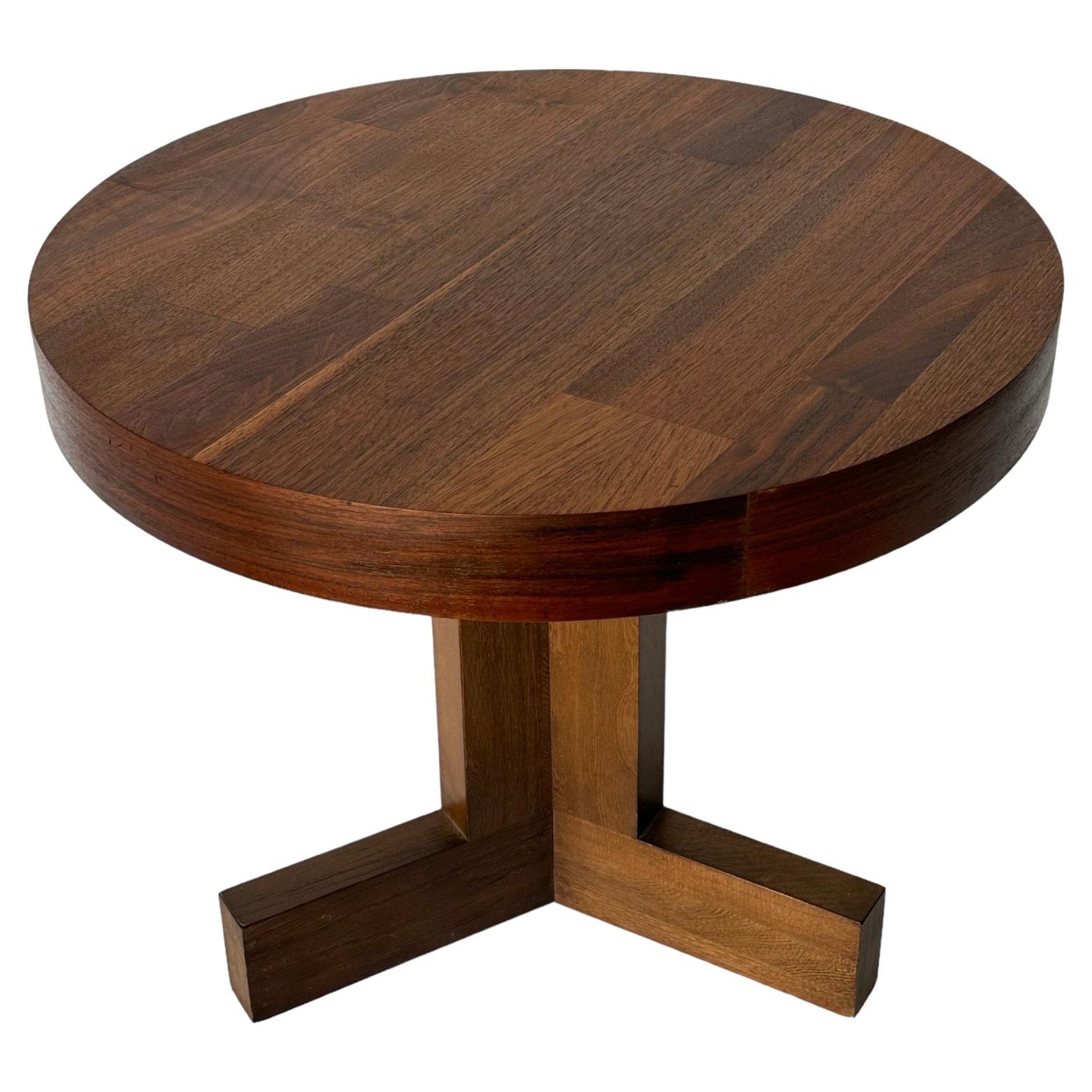 Walnut Round Side/End Table by Lane