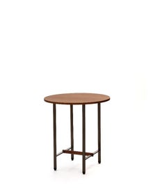 Walnut Round Sisters Side Table by Patricia Urquiola