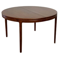 Walnut Round Table Circa 1960s