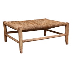 Walnut Rush Seat Bench