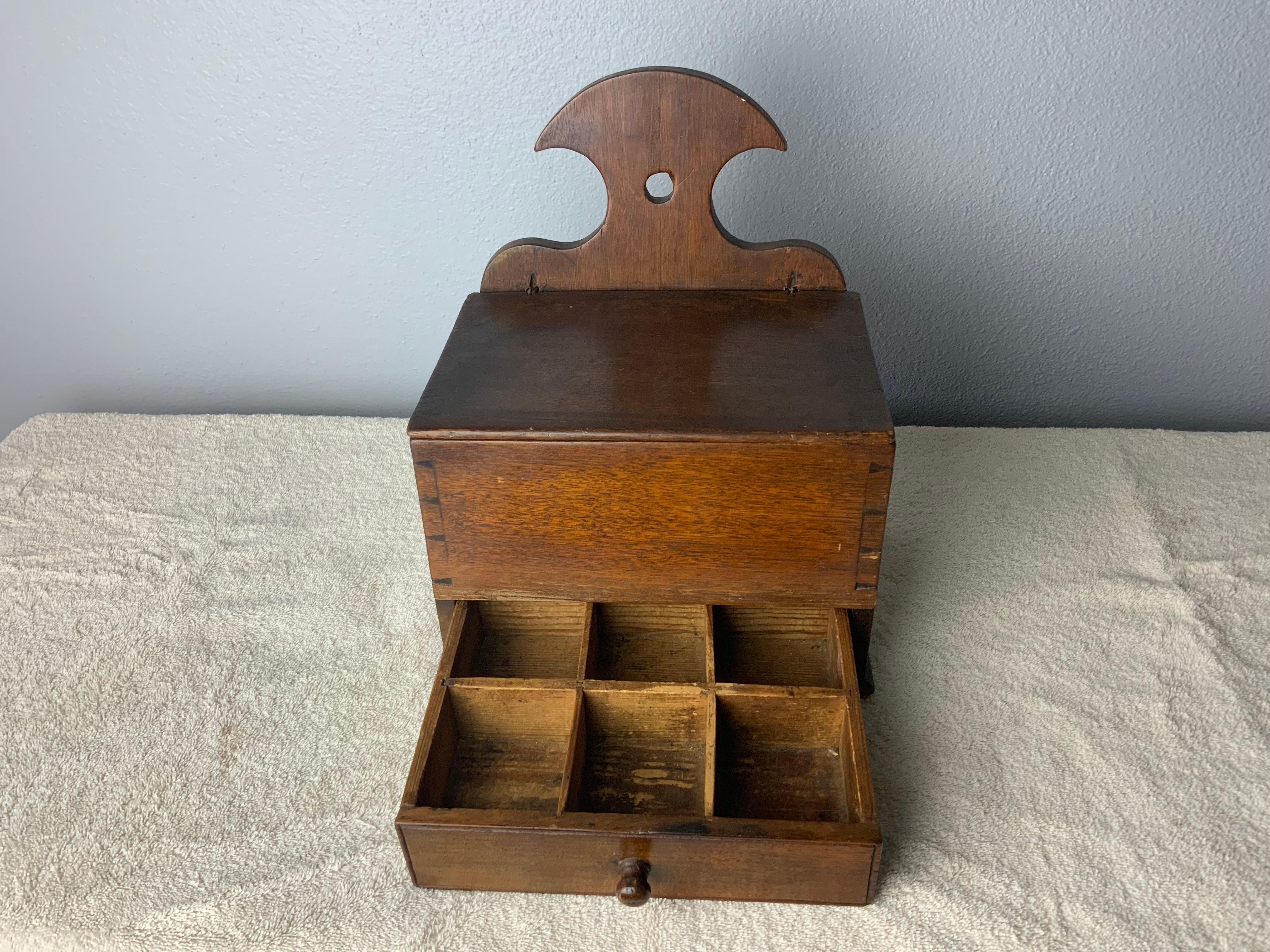 American Colonial Walnut Salt Box For Sale
