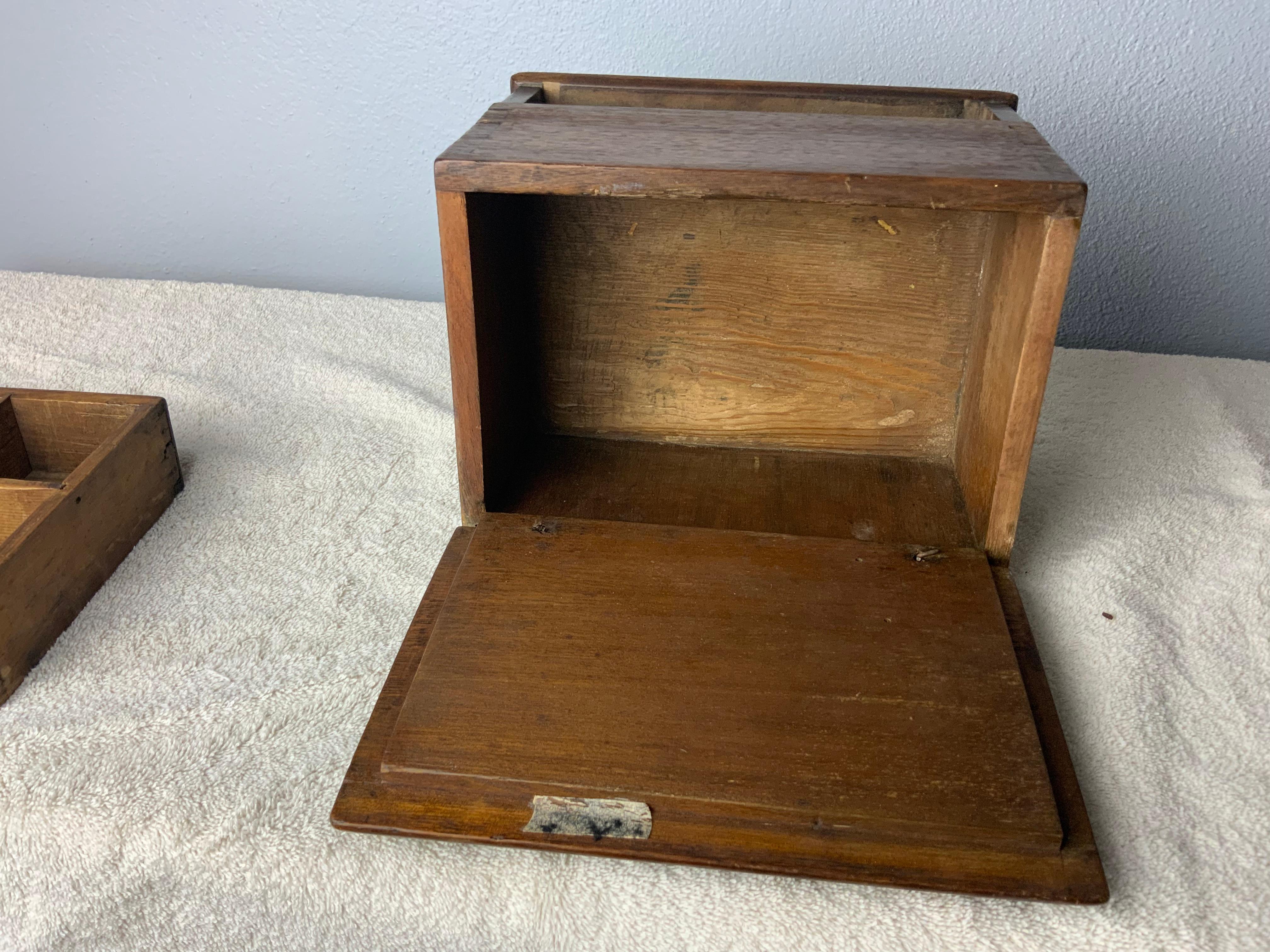 19th Century Walnut Salt Box For Sale
